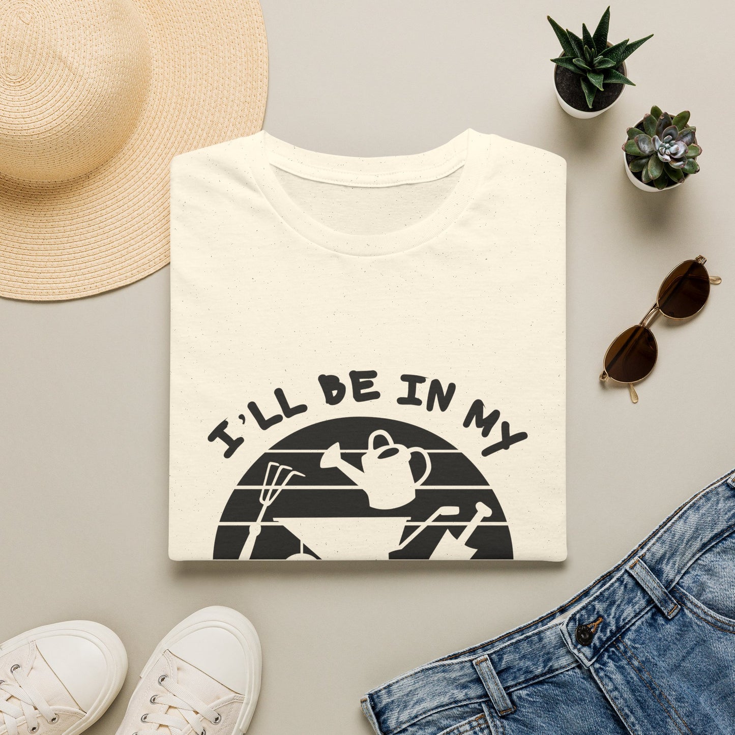 Garden Office T-Shirt — "I'll Be In My Office" Plant & Watering Can Tee