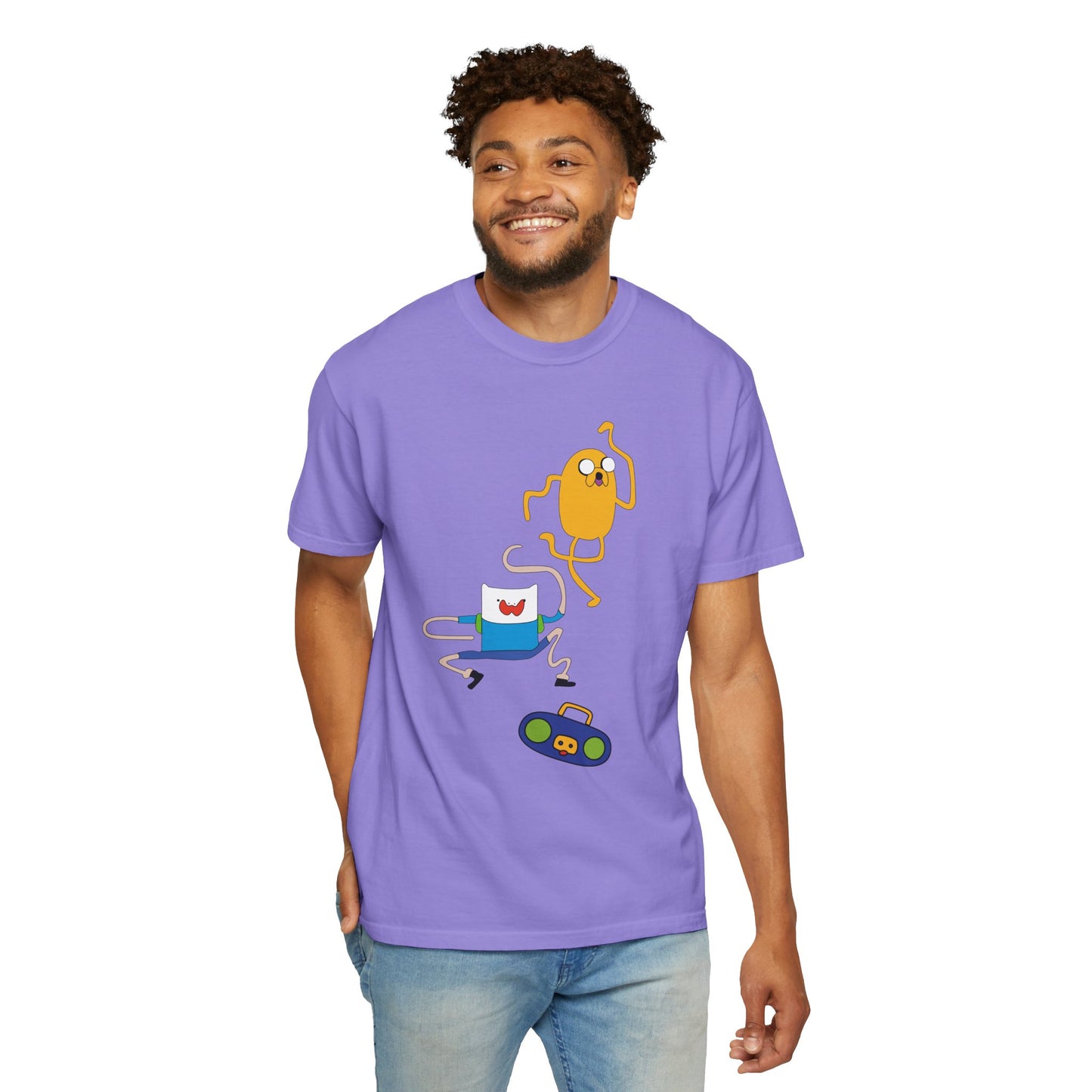 Adventure Time Dance Party T-Shirt — Jake & Radio Cartoon Tee