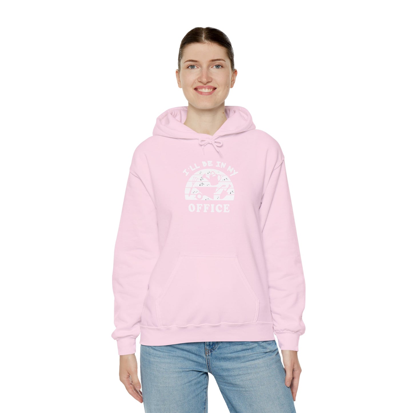 Hoodie — “I’ll Be In My Office” Cat Van Graphic Hoodie