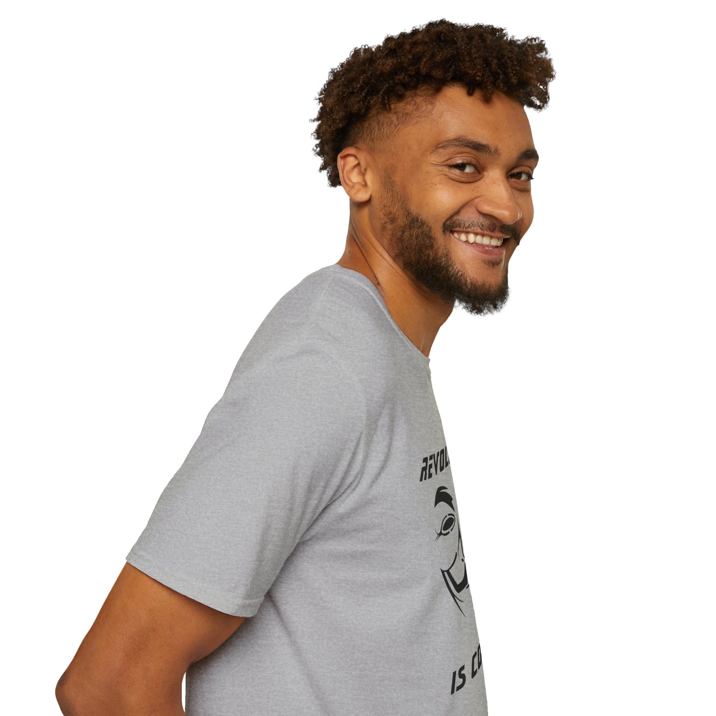 Revolution Is Coming T-Shirt — Guy Fawkes Mask Protest Tee