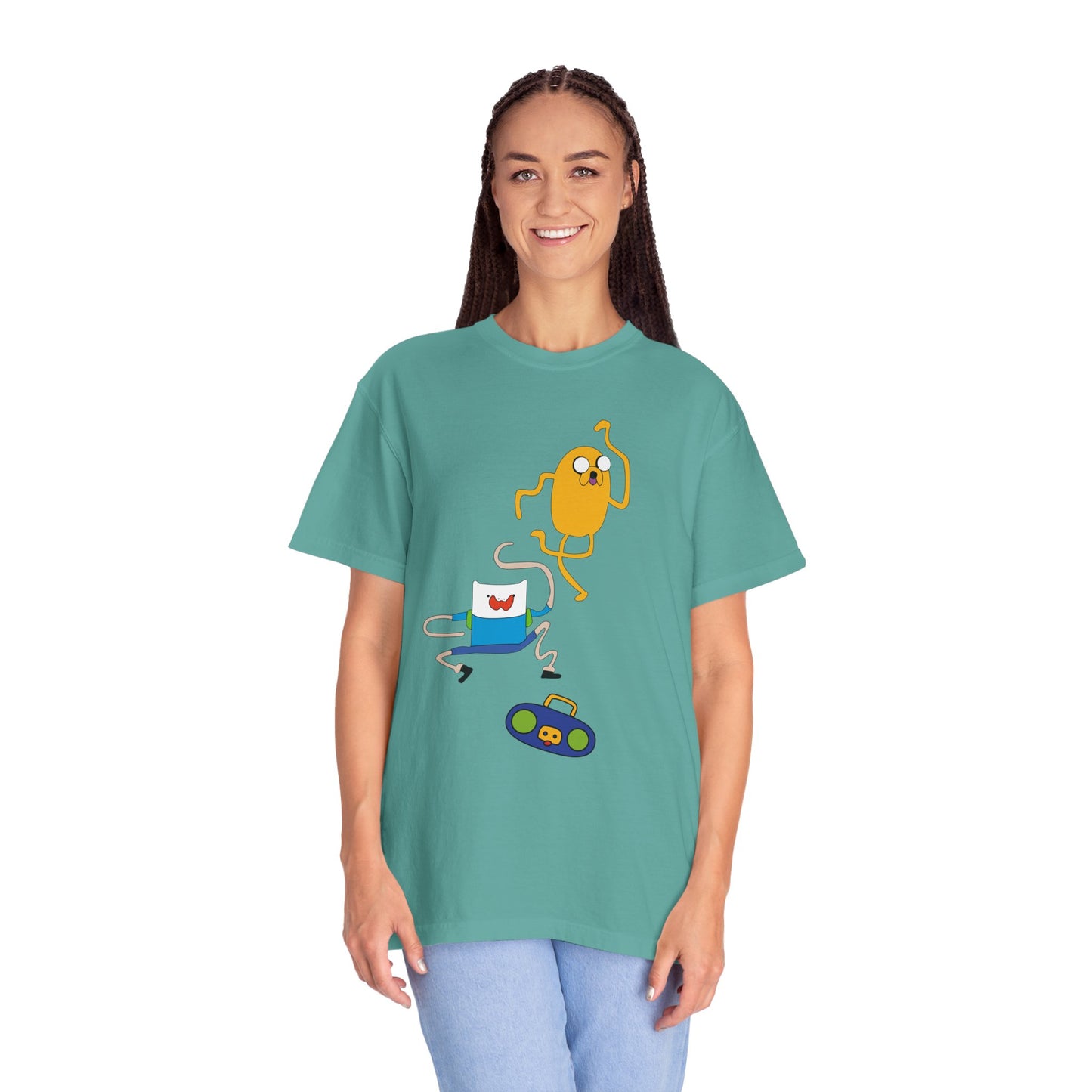 Adventure Time Dance Party T-Shirt — Jake & Radio Cartoon Tee