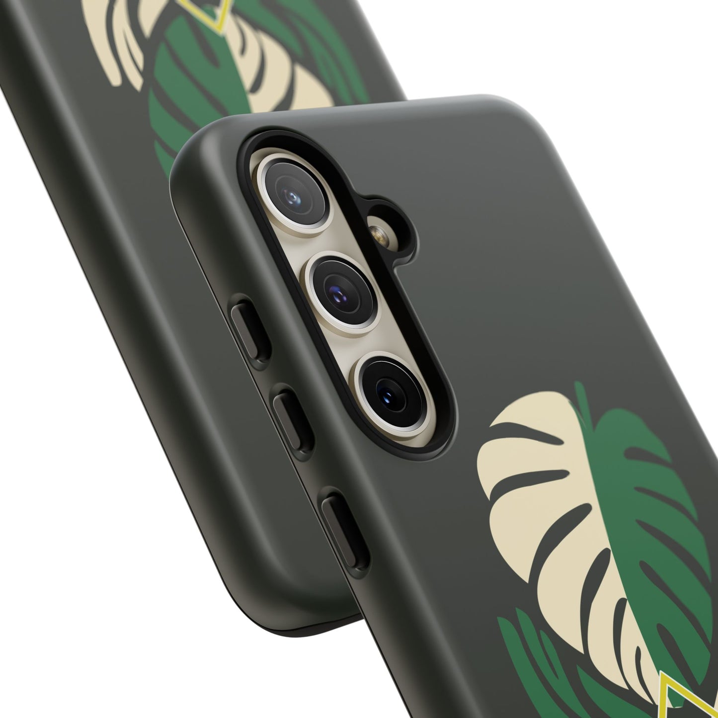 Phone Case — 'Droid Addict' Tropical Monstera Protective Case