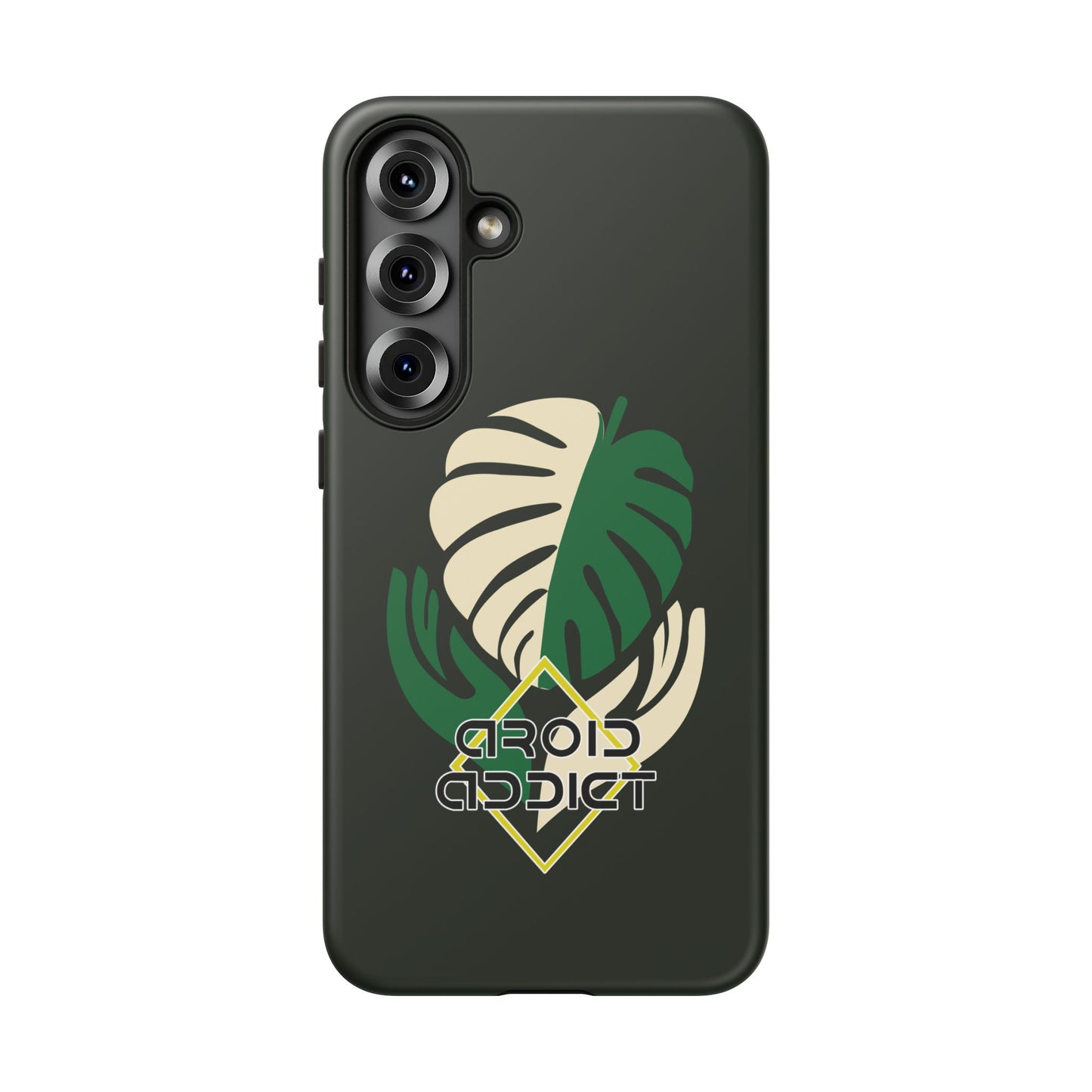 Phone Case — 'Droid Addict' Tropical Monstera Protective Case