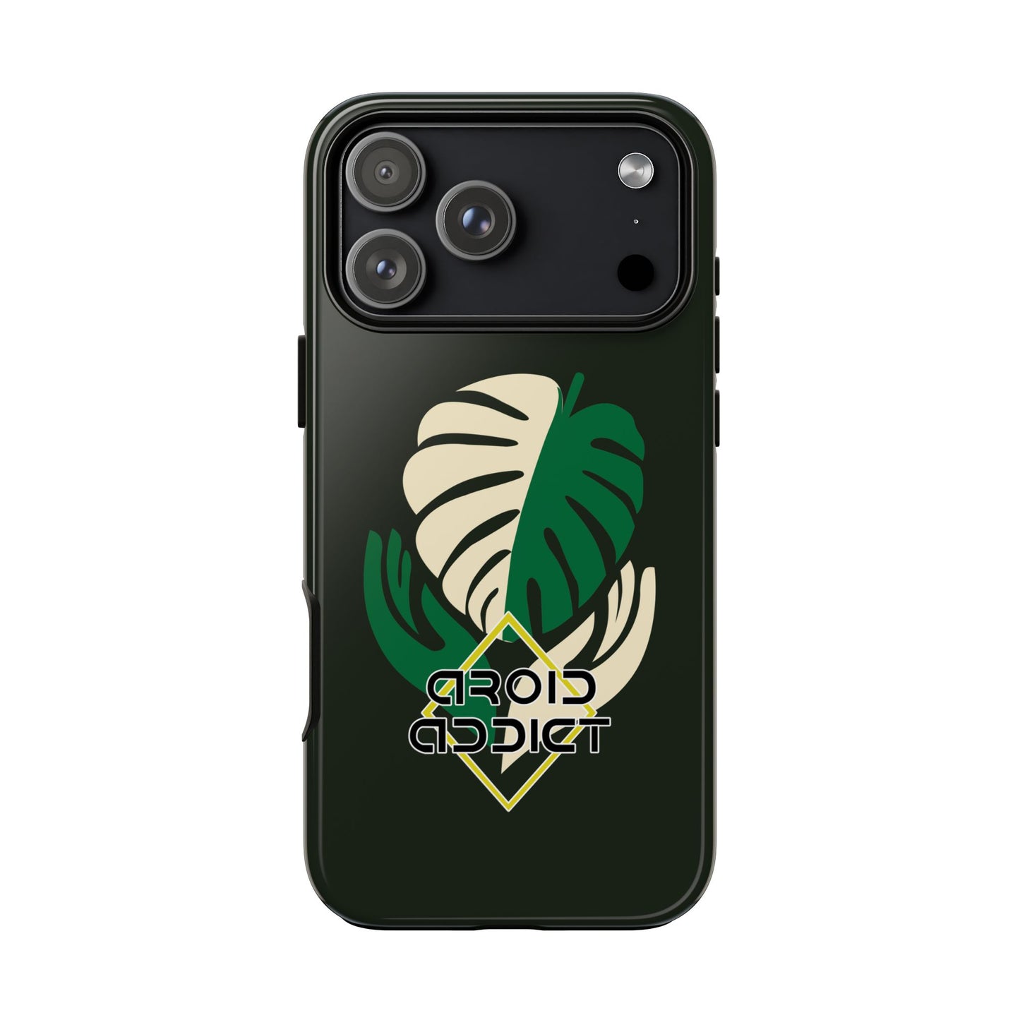 Phone Case — 'Droid Addict' Tropical Monstera Protective Case