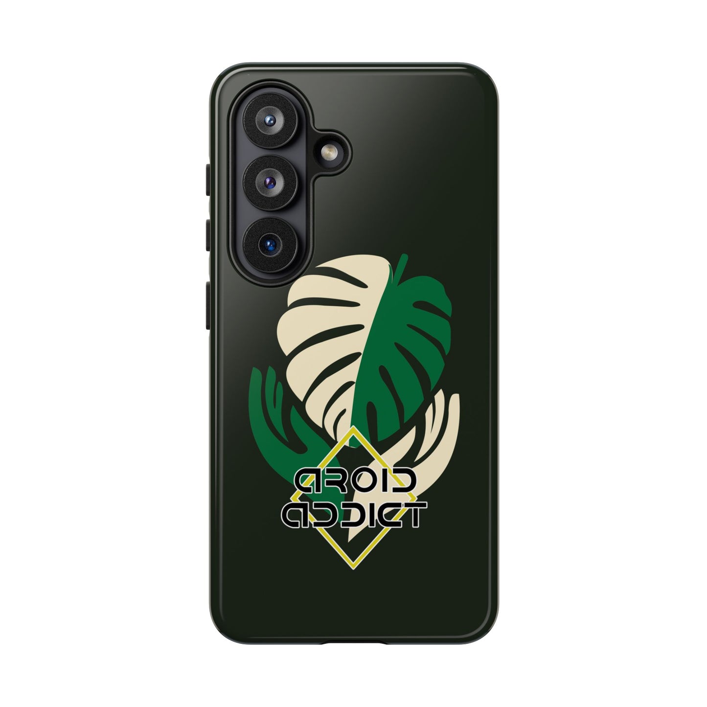 Phone Case — 'Droid Addict' Tropical Monstera Protective Case