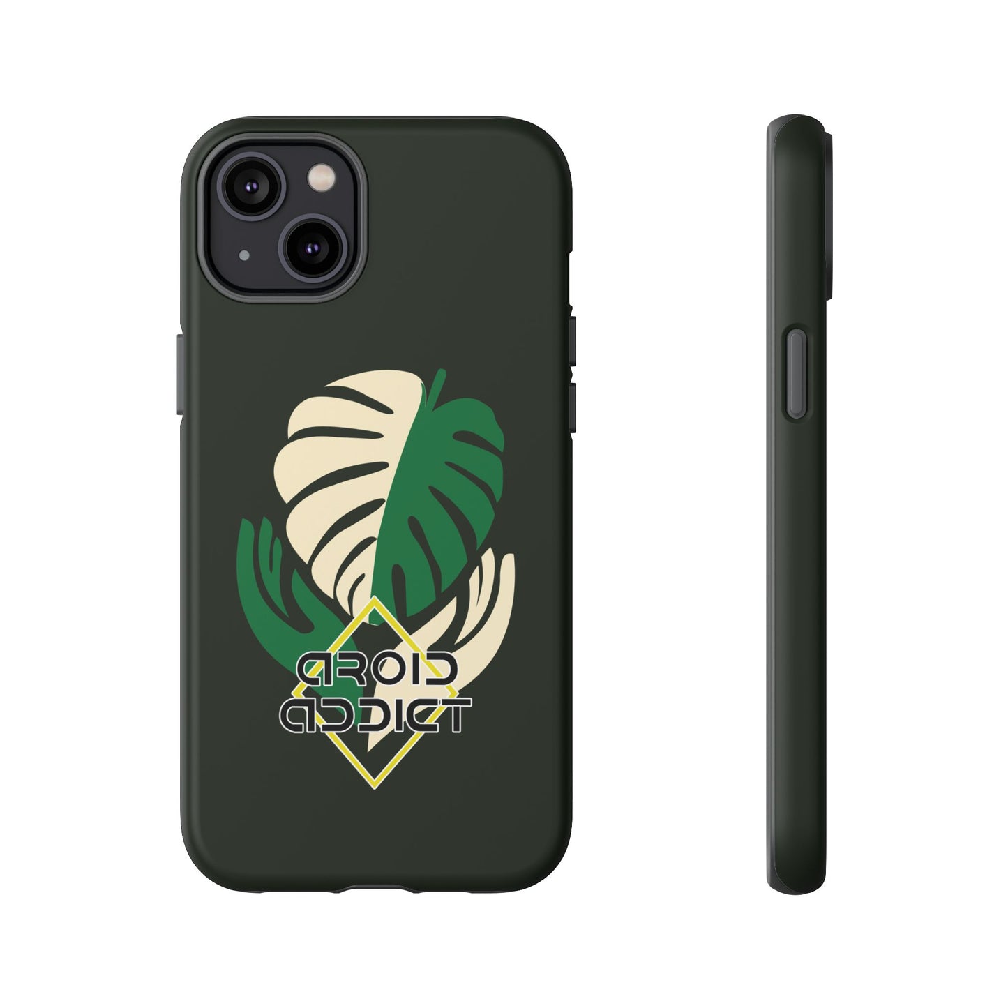 Phone Case — 'Droid Addict' Tropical Monstera Protective Case
