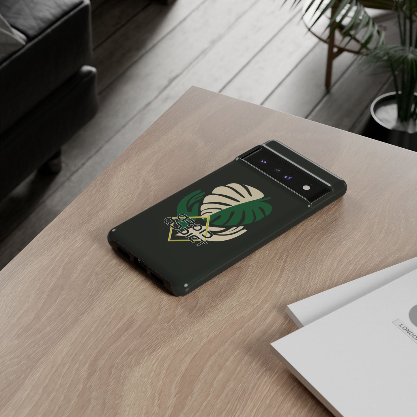 Phone Case — 'Droid Addict' Tropical Monstera Protective Case