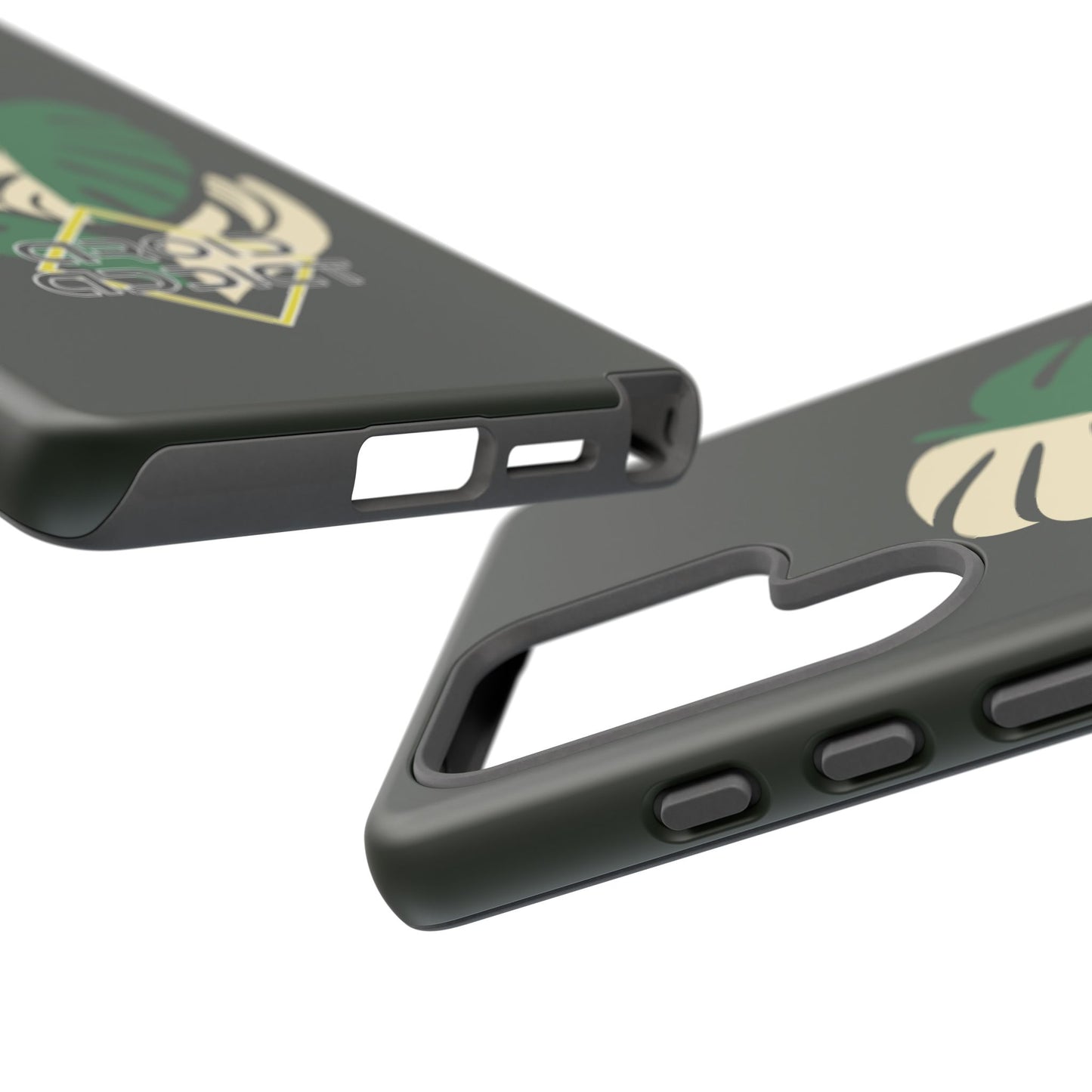 Phone Case — 'Droid Addict' Tropical Monstera Protective Case
