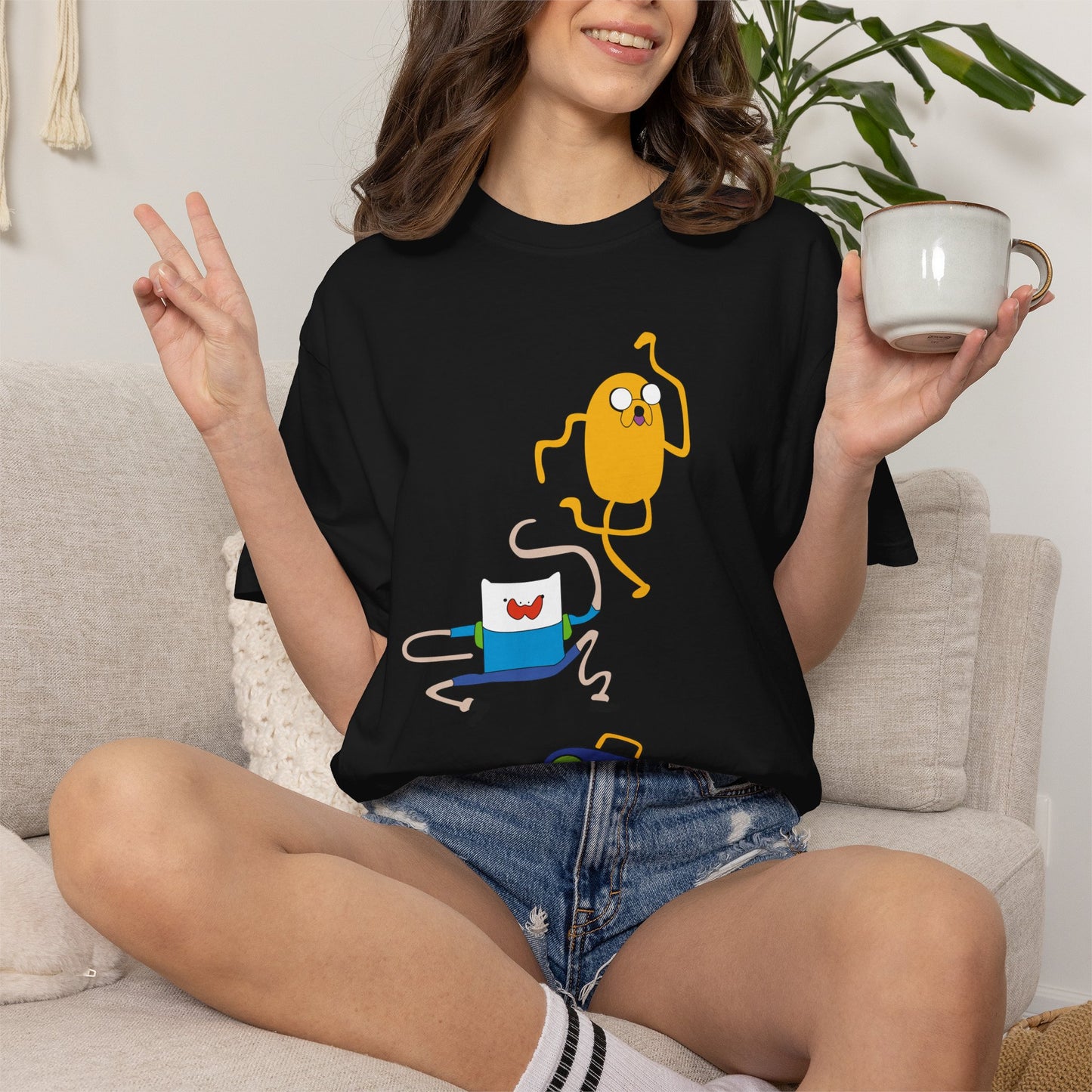 Adventure Time Dance Party T-Shirt — Jake & Radio Cartoon Tee