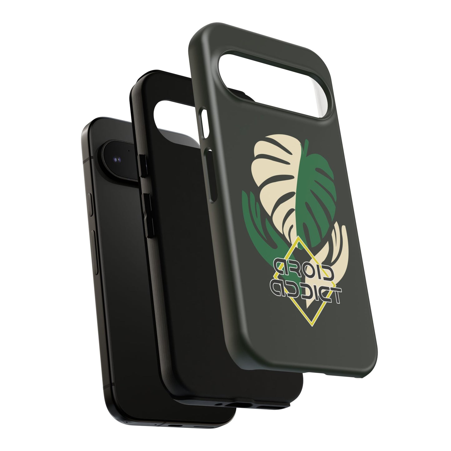 Phone Case — 'Droid Addict' Tropical Monstera Protective Case