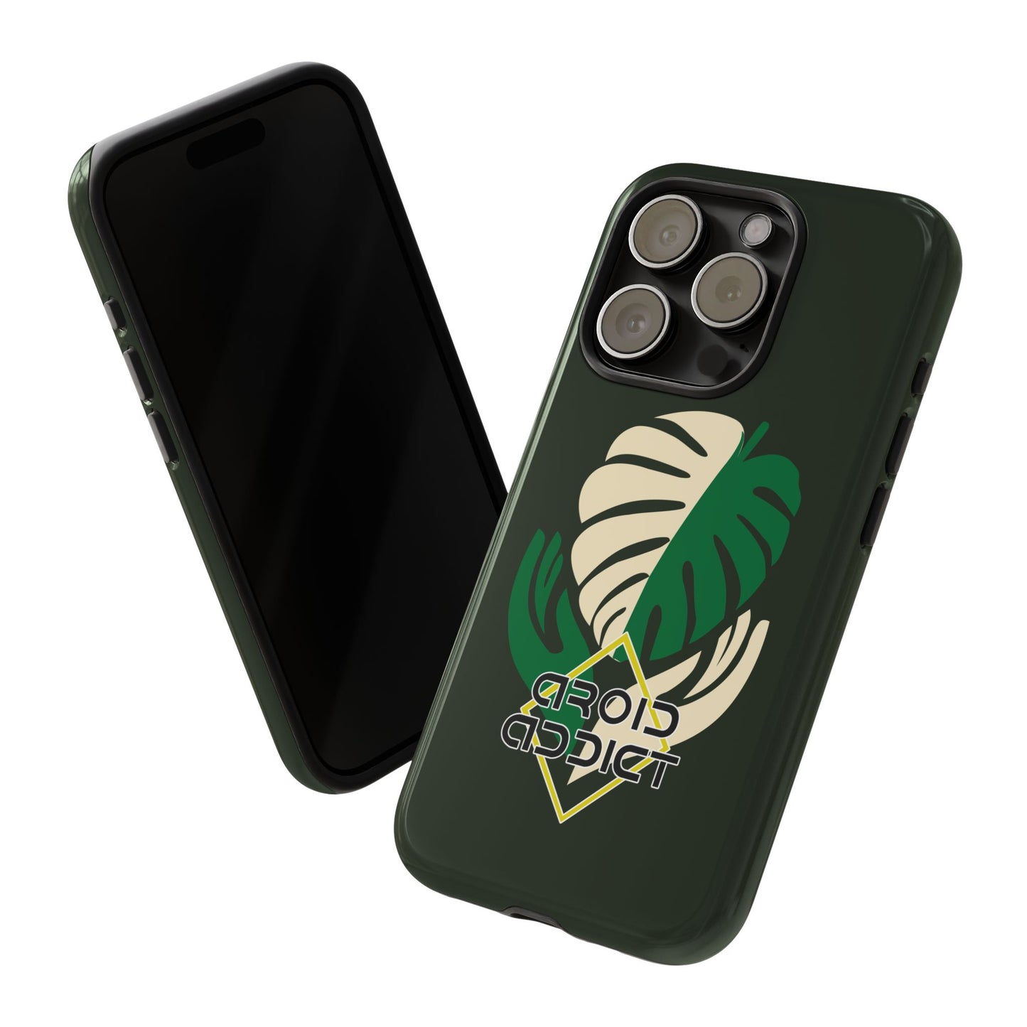 Phone Case — 'Droid Addict' Tropical Monstera Protective Case