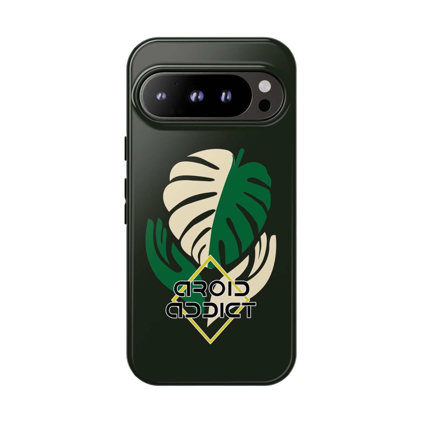 Phone Case — 'Droid Addict' Tropical Monstera Protective Case