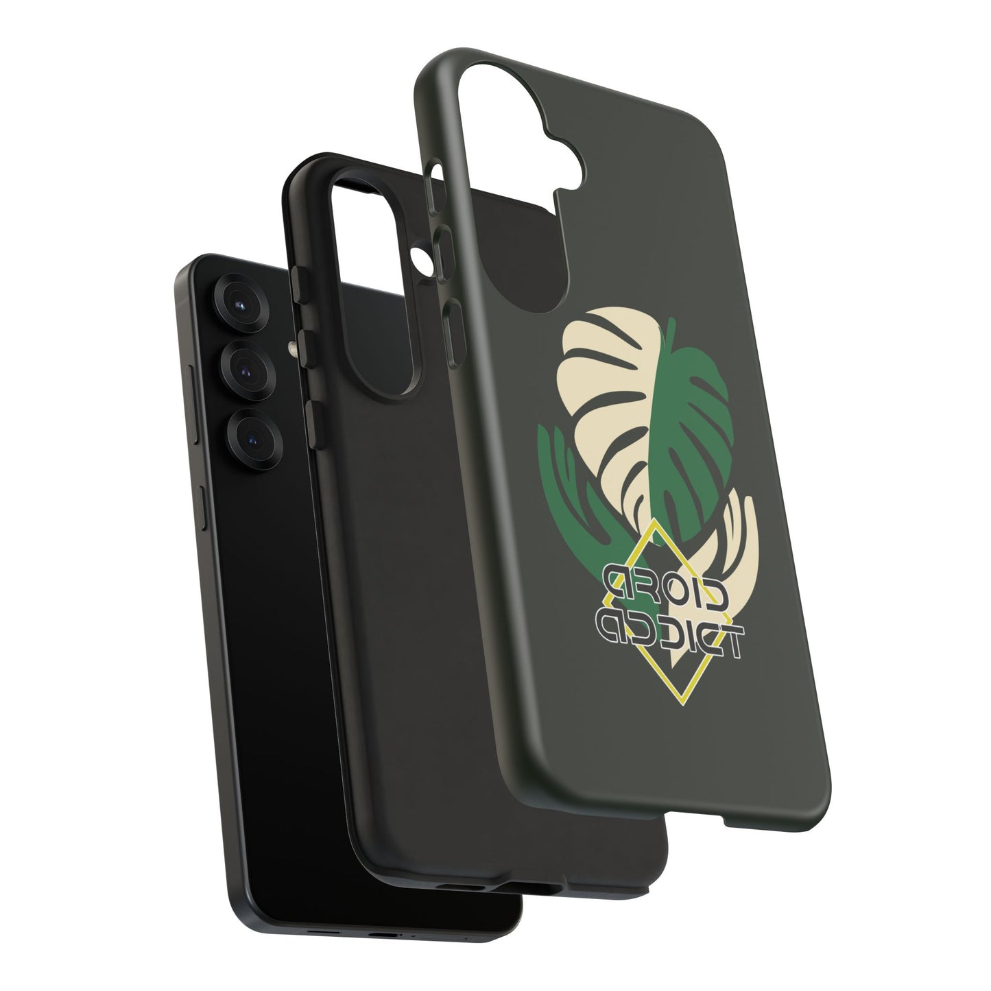 Phone Case — 'Droid Addict' Tropical Monstera Protective Case