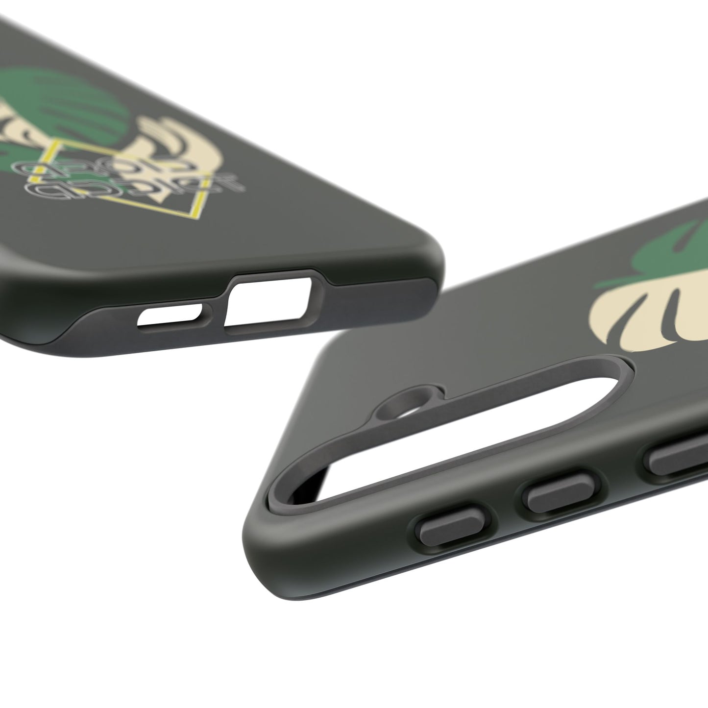 Phone Case — 'Droid Addict' Tropical Monstera Protective Case