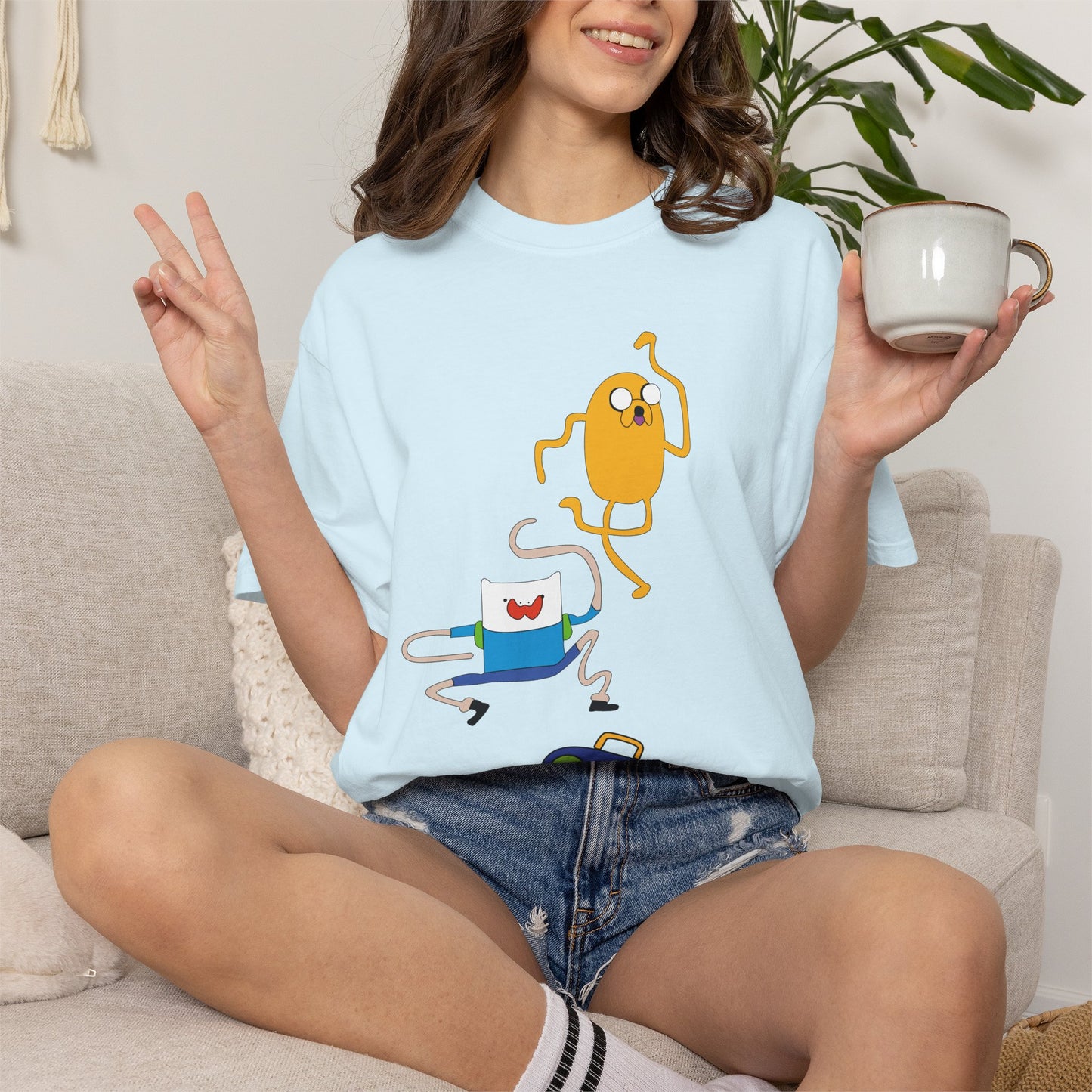 Adventure Time Dance Party T-Shirt — Jake & Radio Cartoon Tee