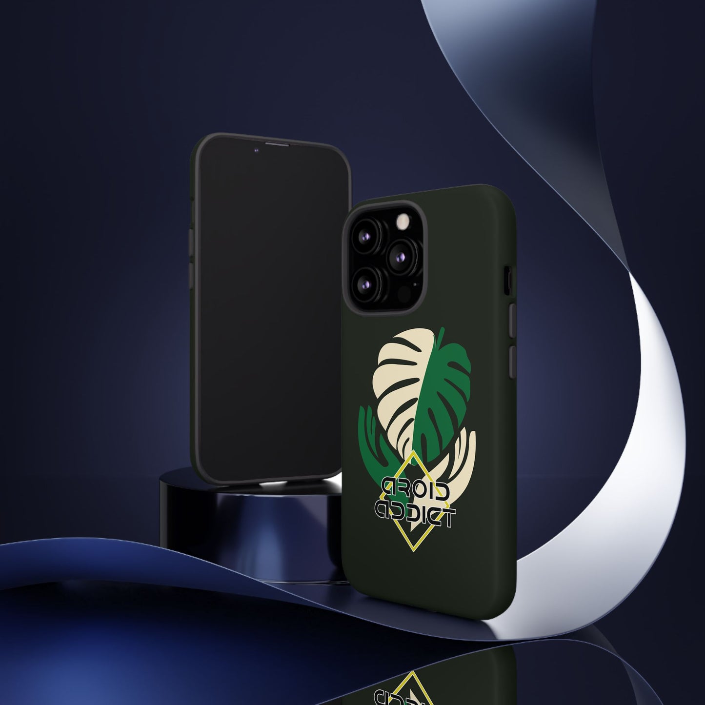 Phone Case — 'Droid Addict' Tropical Monstera Protective Case