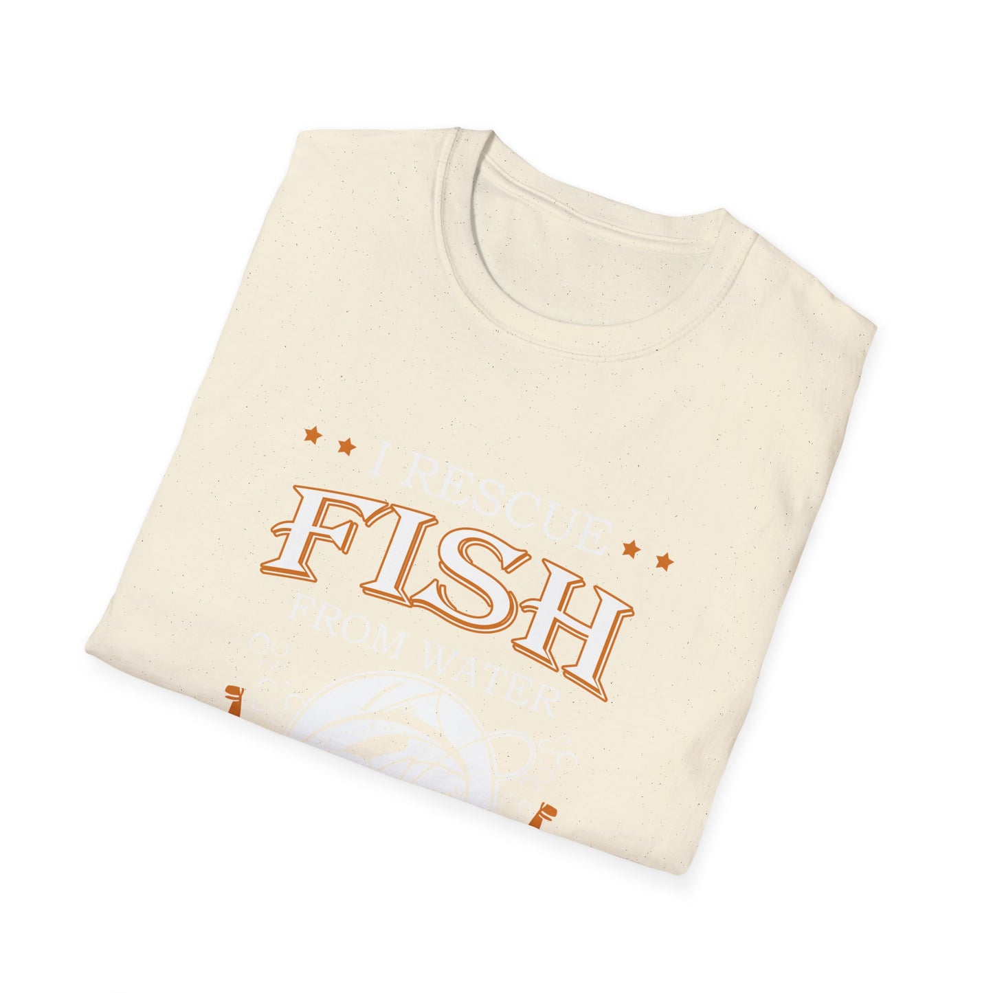 I Rescue Fish from Water & Beer from Bottles T-Shirt — Funny Fisherman Tee