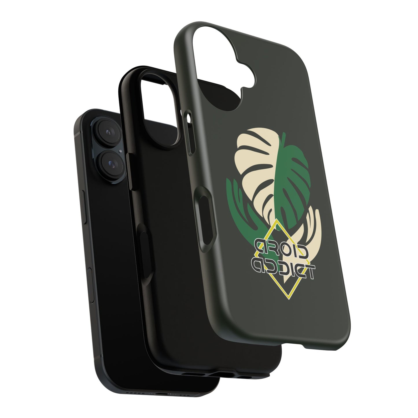 Phone Case — 'Droid Addict' Tropical Monstera Protective Case