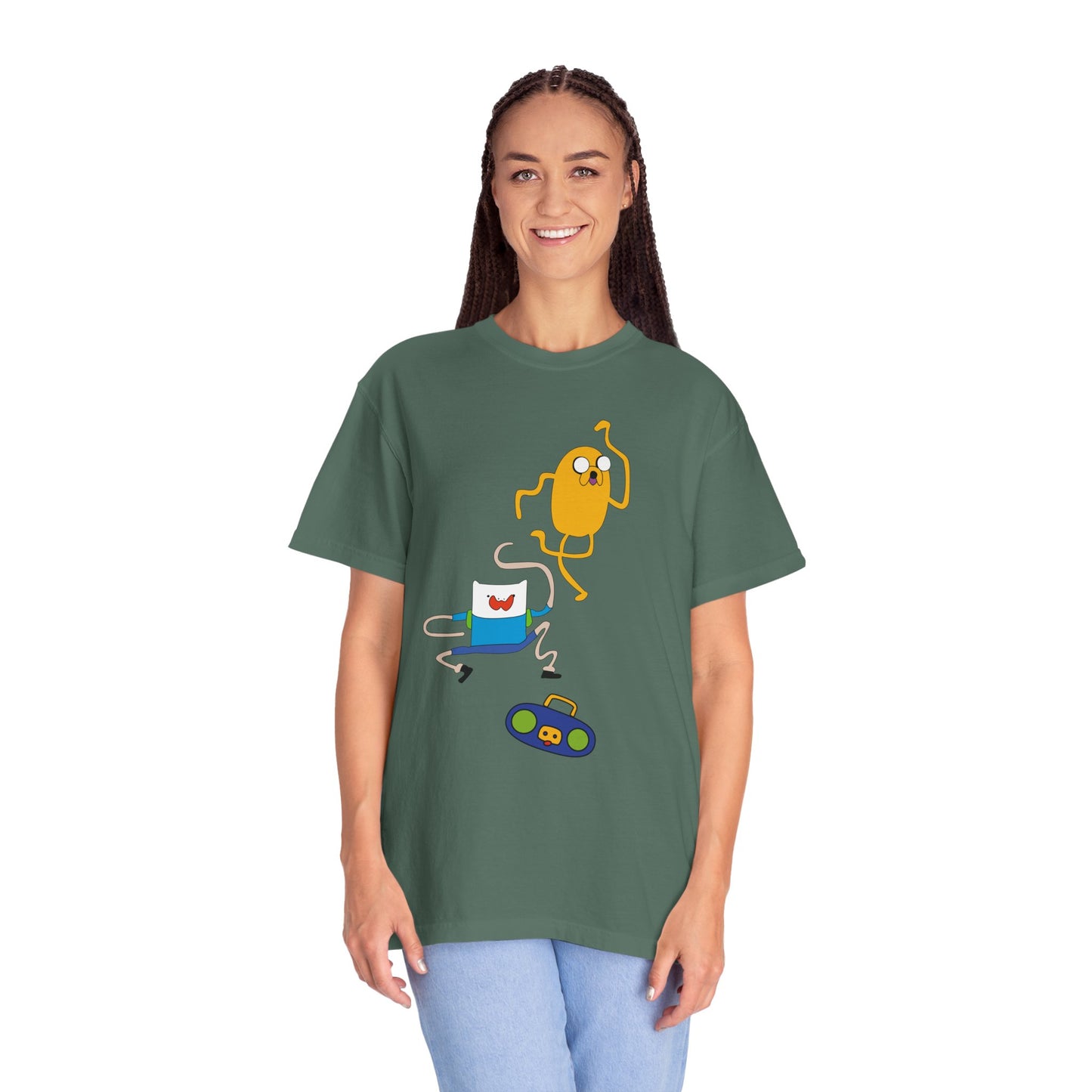 Adventure Time Dance Party T-Shirt — Jake & Radio Cartoon Tee