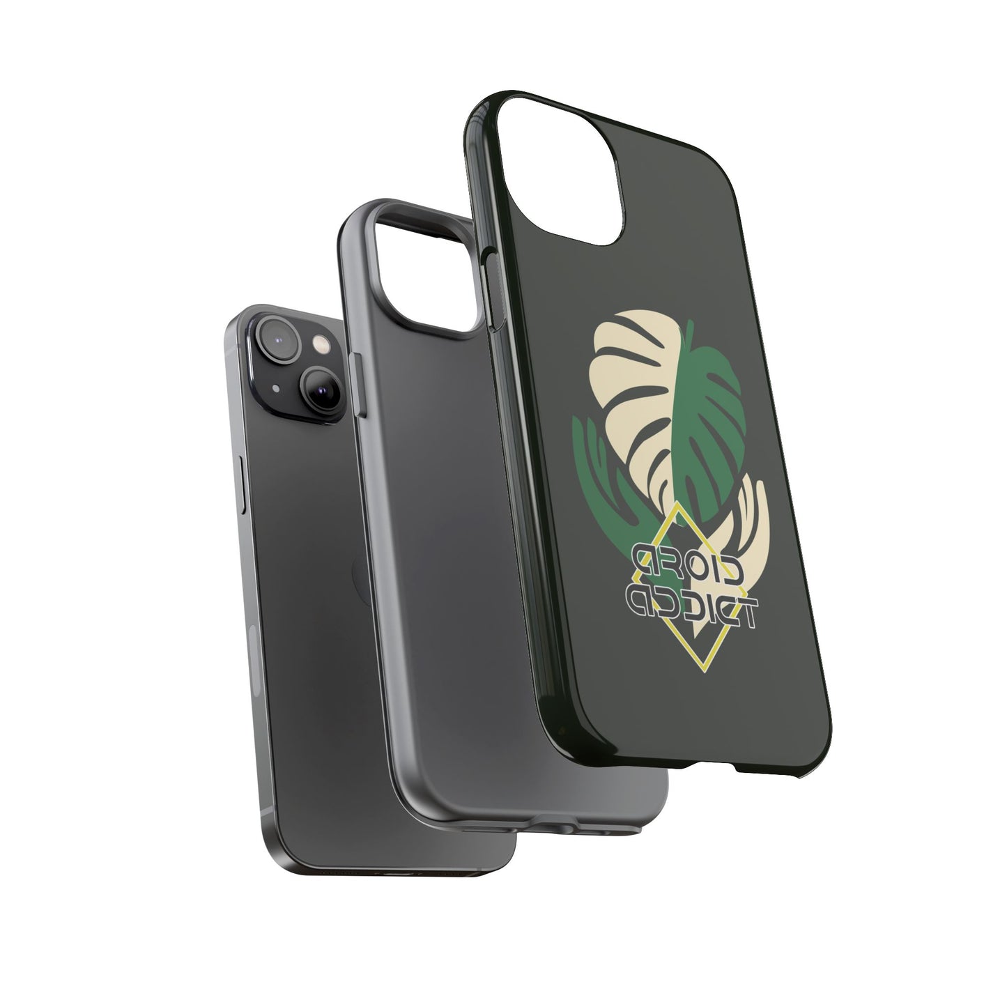 Phone Case — 'Droid Addict' Tropical Monstera Protective Case
