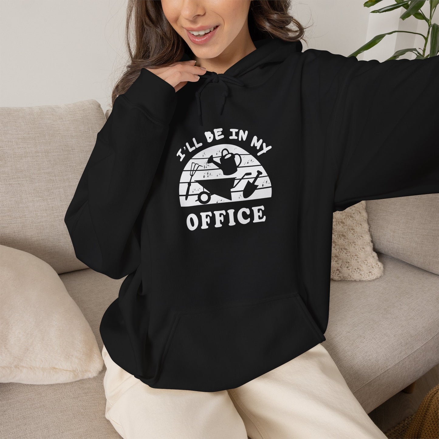 Hoodie — “I’ll Be In My Office” Cat Van Graphic Hoodie