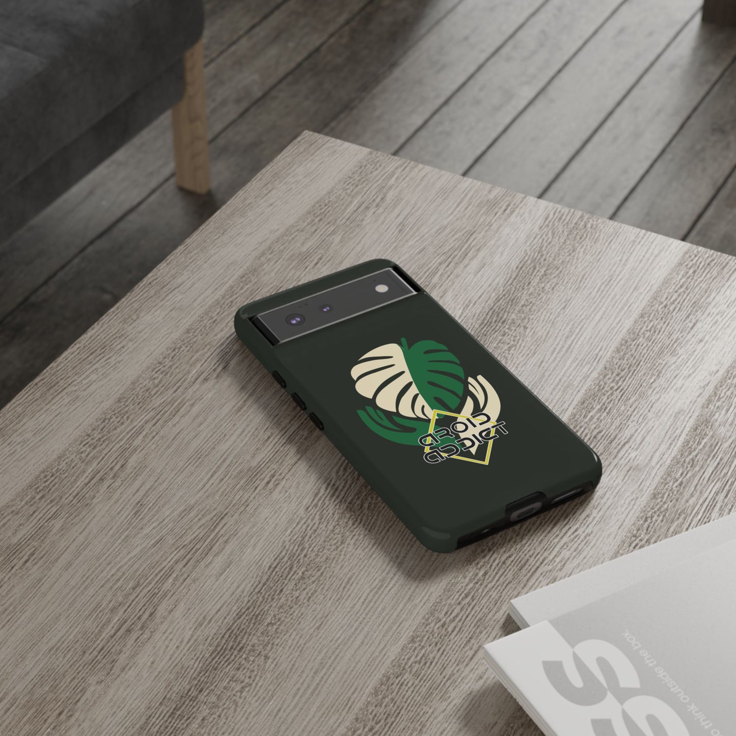 Phone Case — 'Droid Addict' Tropical Monstera Protective Case