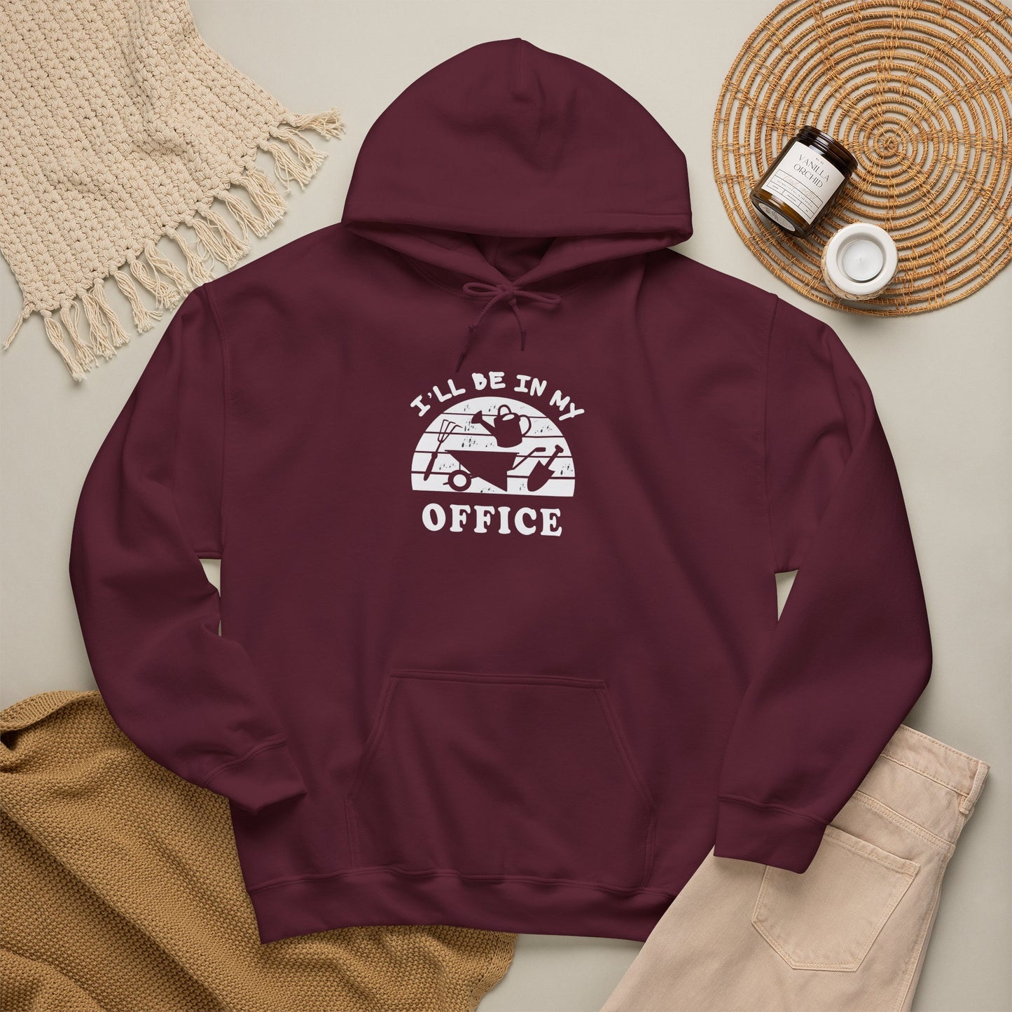 Hoodie — “I’ll Be In My Office” Cat Van Graphic Hoodie
