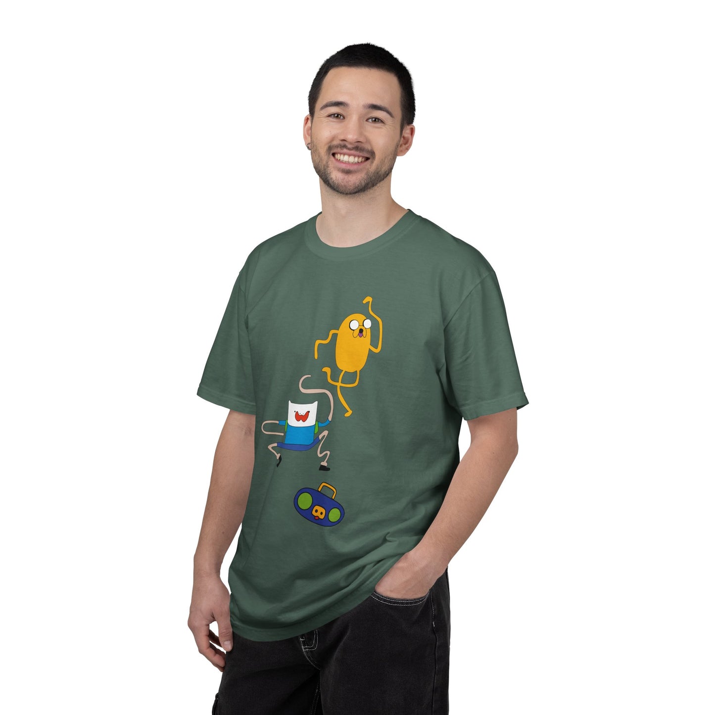 Adventure Time Dance Party T-Shirt — Jake & Radio Cartoon Tee
