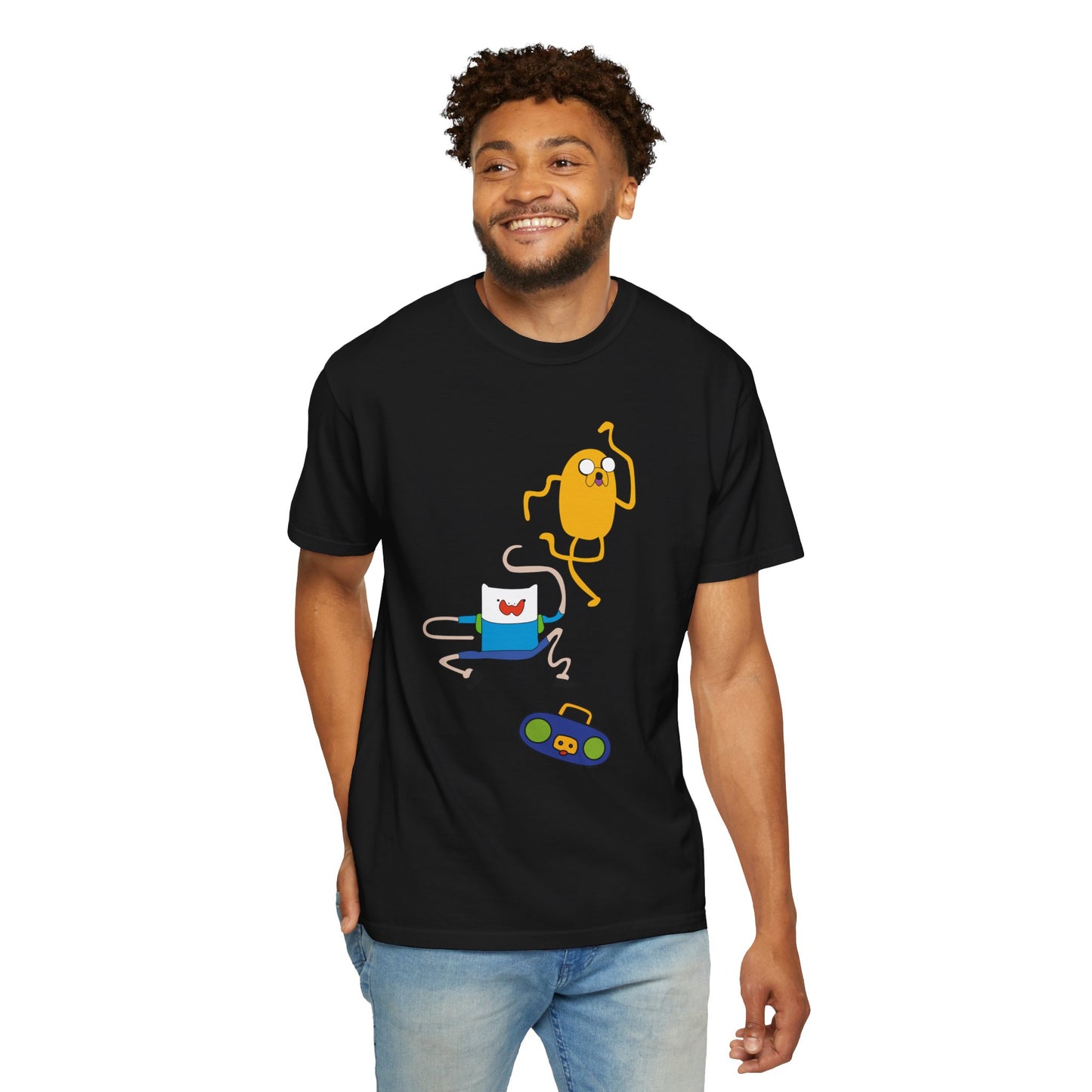 Adventure Time Dance Party T-Shirt — Jake & Radio Cartoon Tee
