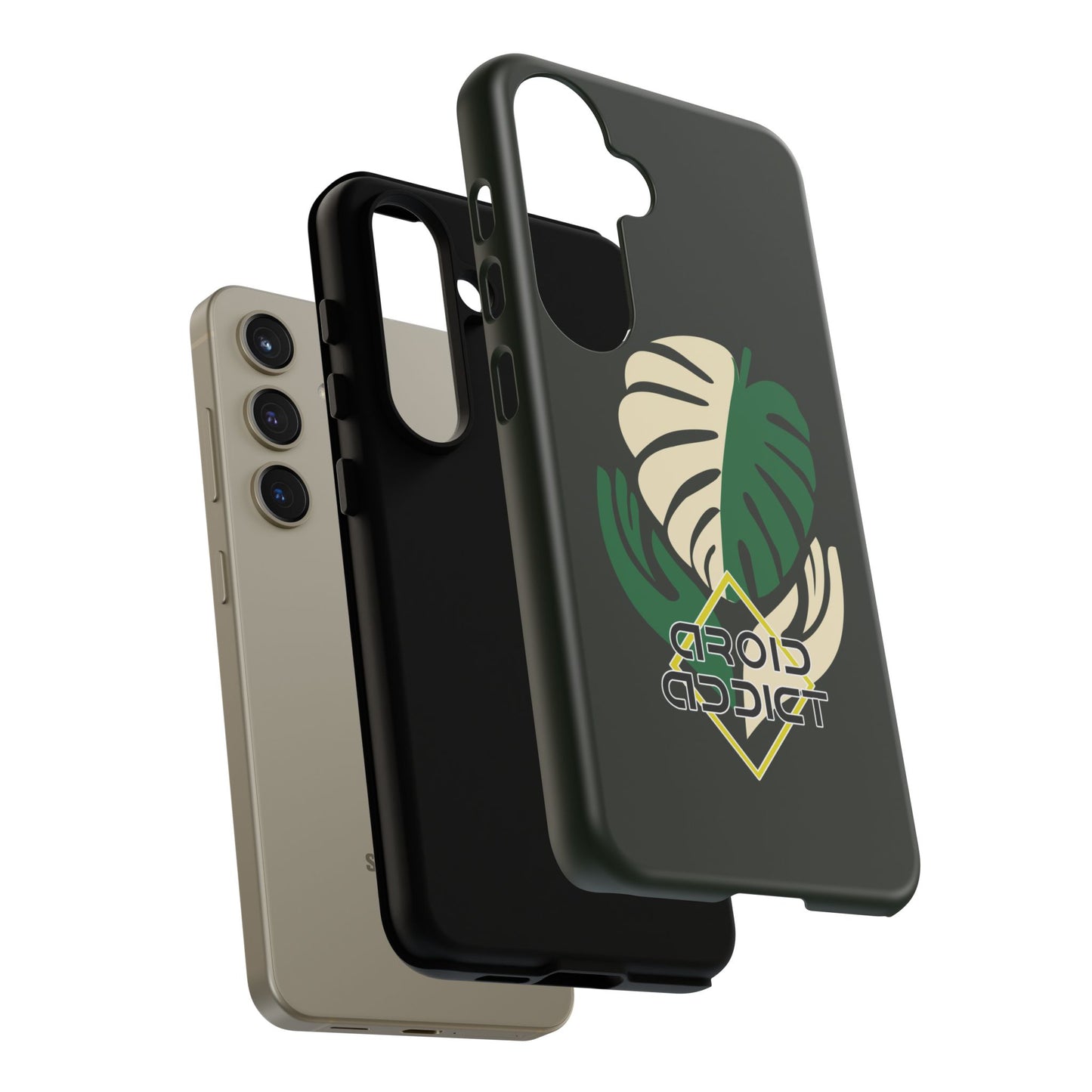 Phone Case — 'Droid Addict' Tropical Monstera Protective Case