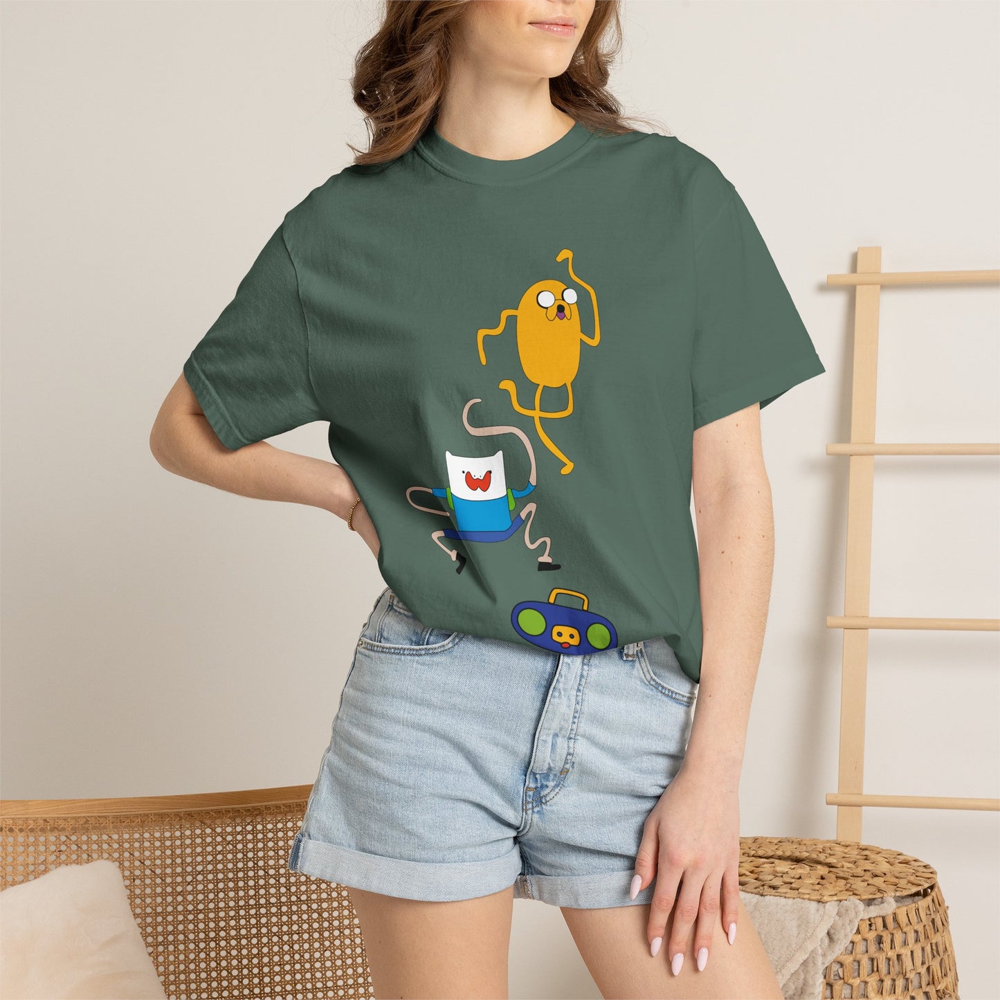 Adventure Time Dance Party T-Shirt — Jake & Radio Cartoon Tee