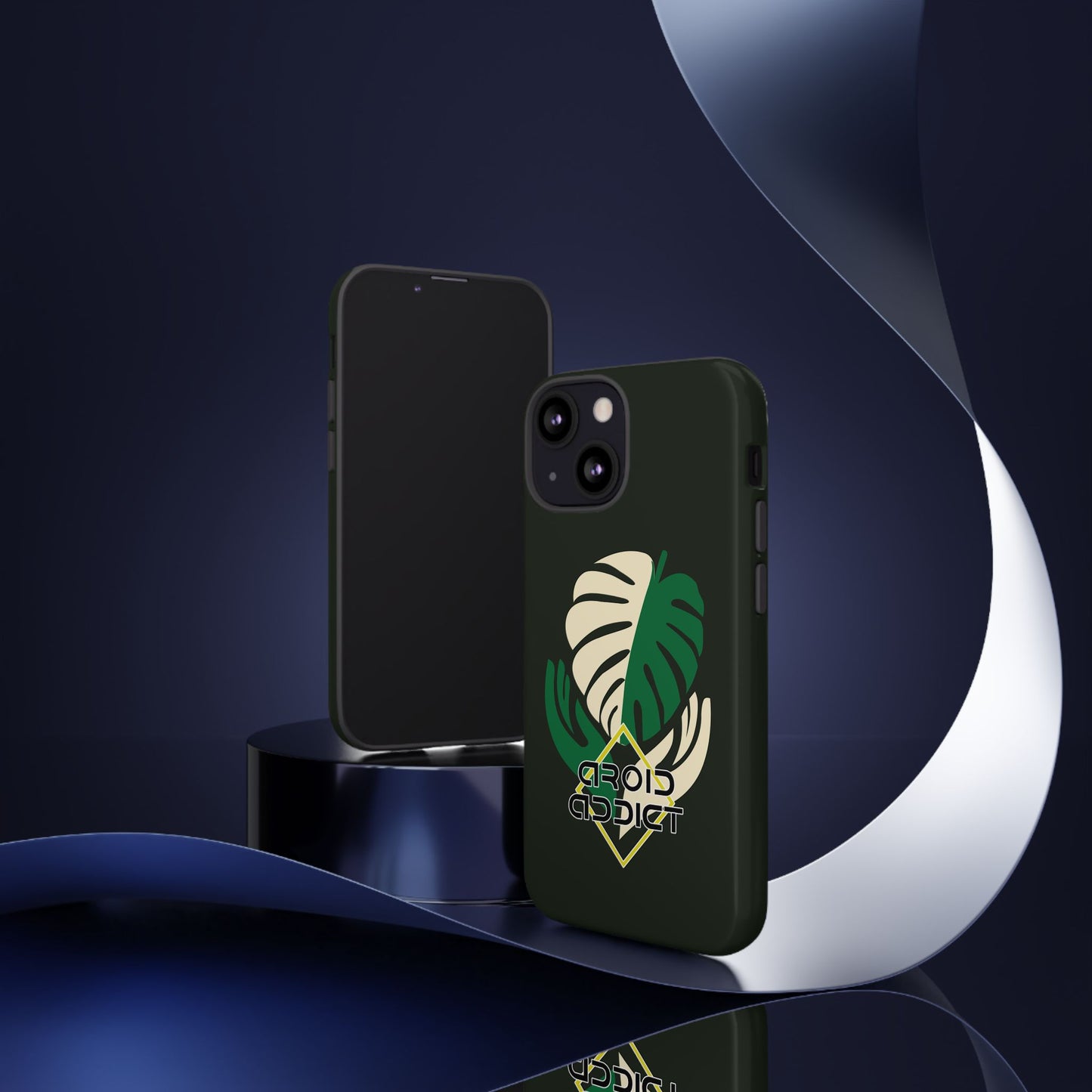 Phone Case — 'Droid Addict' Tropical Monstera Protective Case