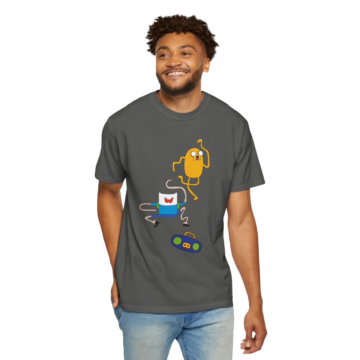 Adventure Time Dance Party T-Shirt — Jake & Radio Cartoon Tee