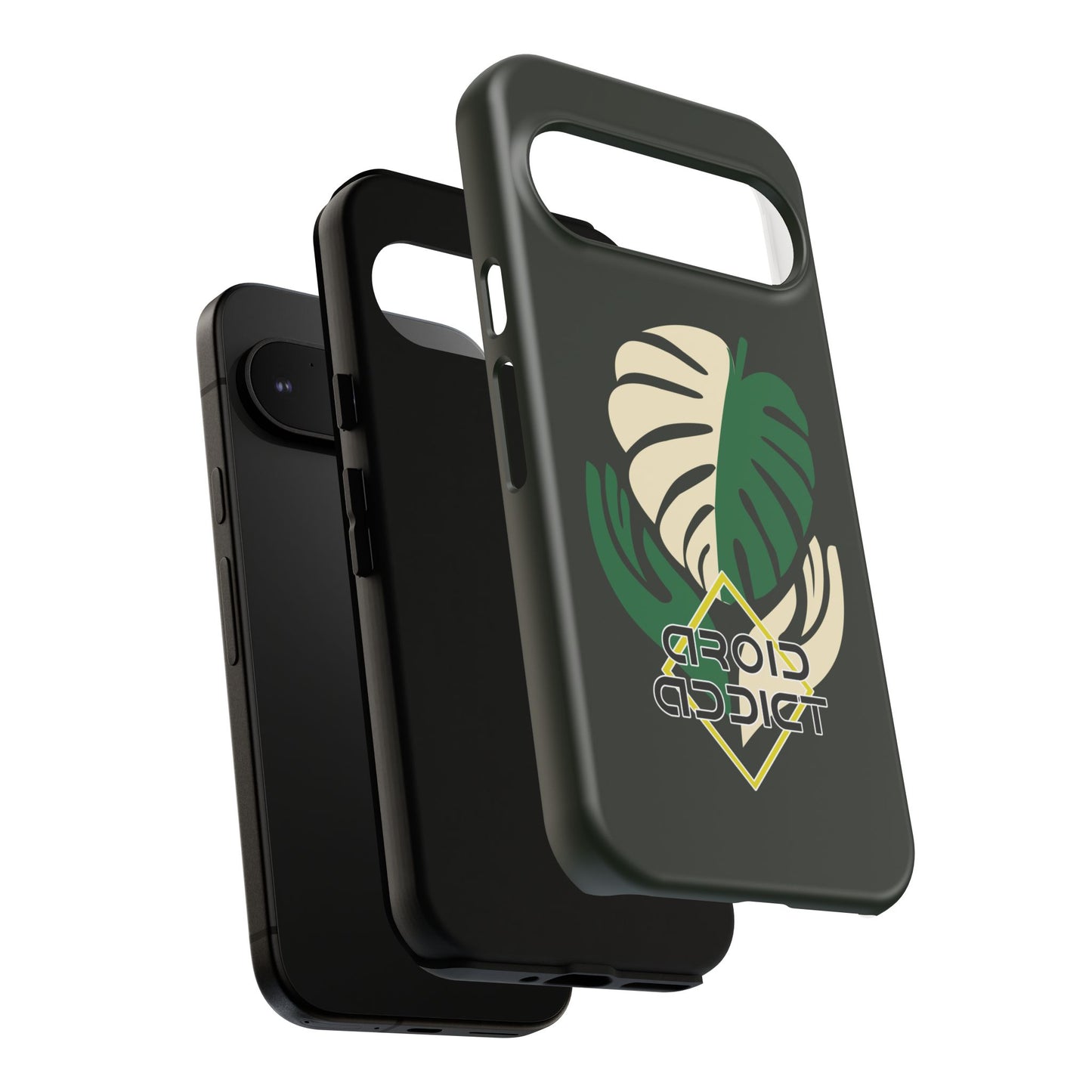 Phone Case — 'Droid Addict' Tropical Monstera Protective Case