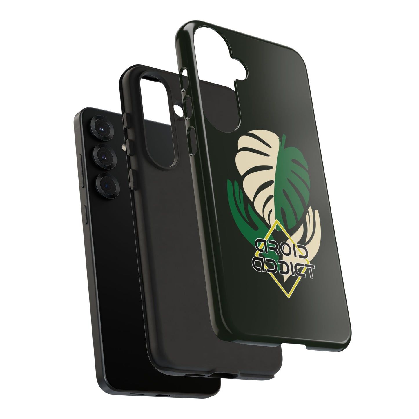 Phone Case — 'Droid Addict' Tropical Monstera Protective Case