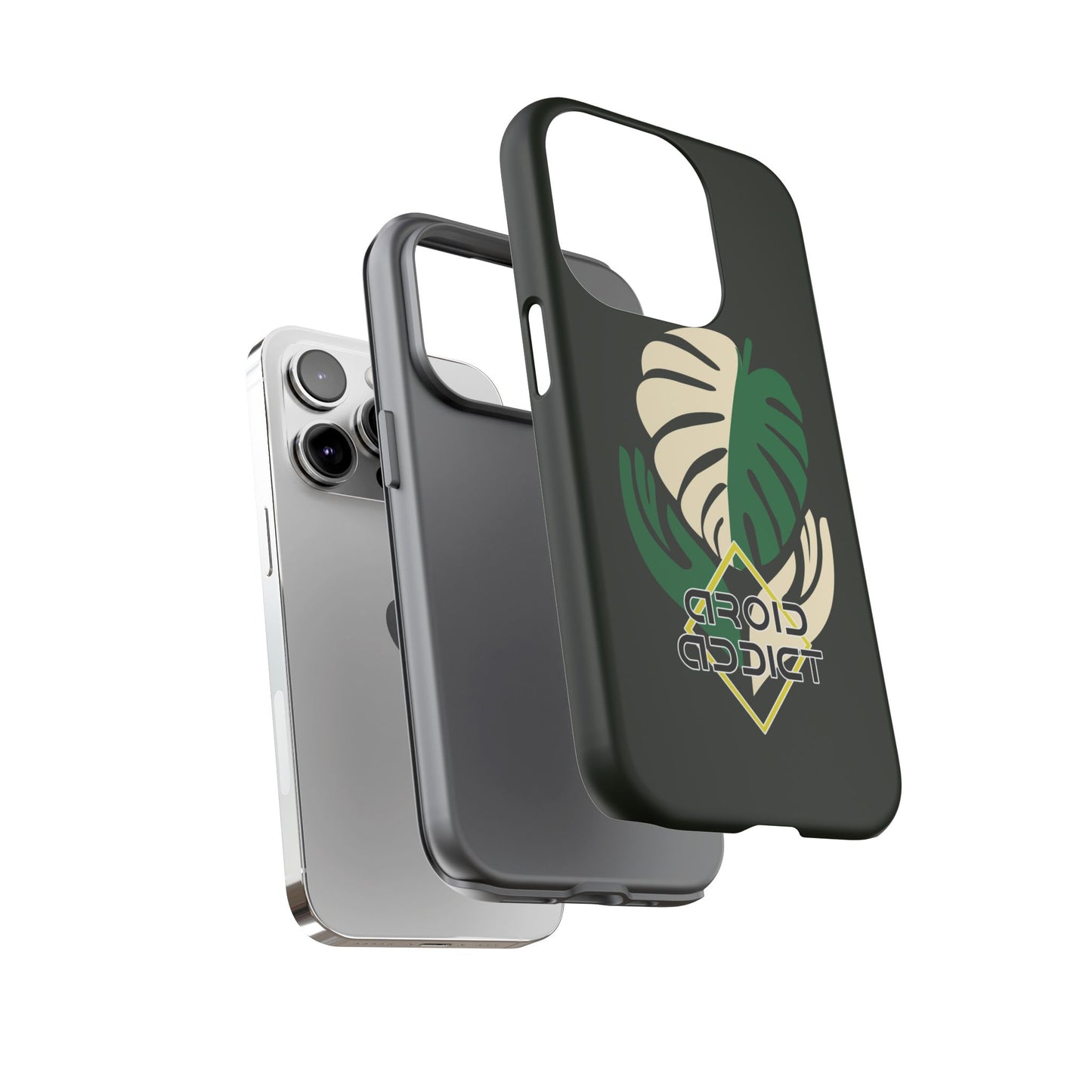Phone Case — 'Droid Addict' Tropical Monstera Protective Case