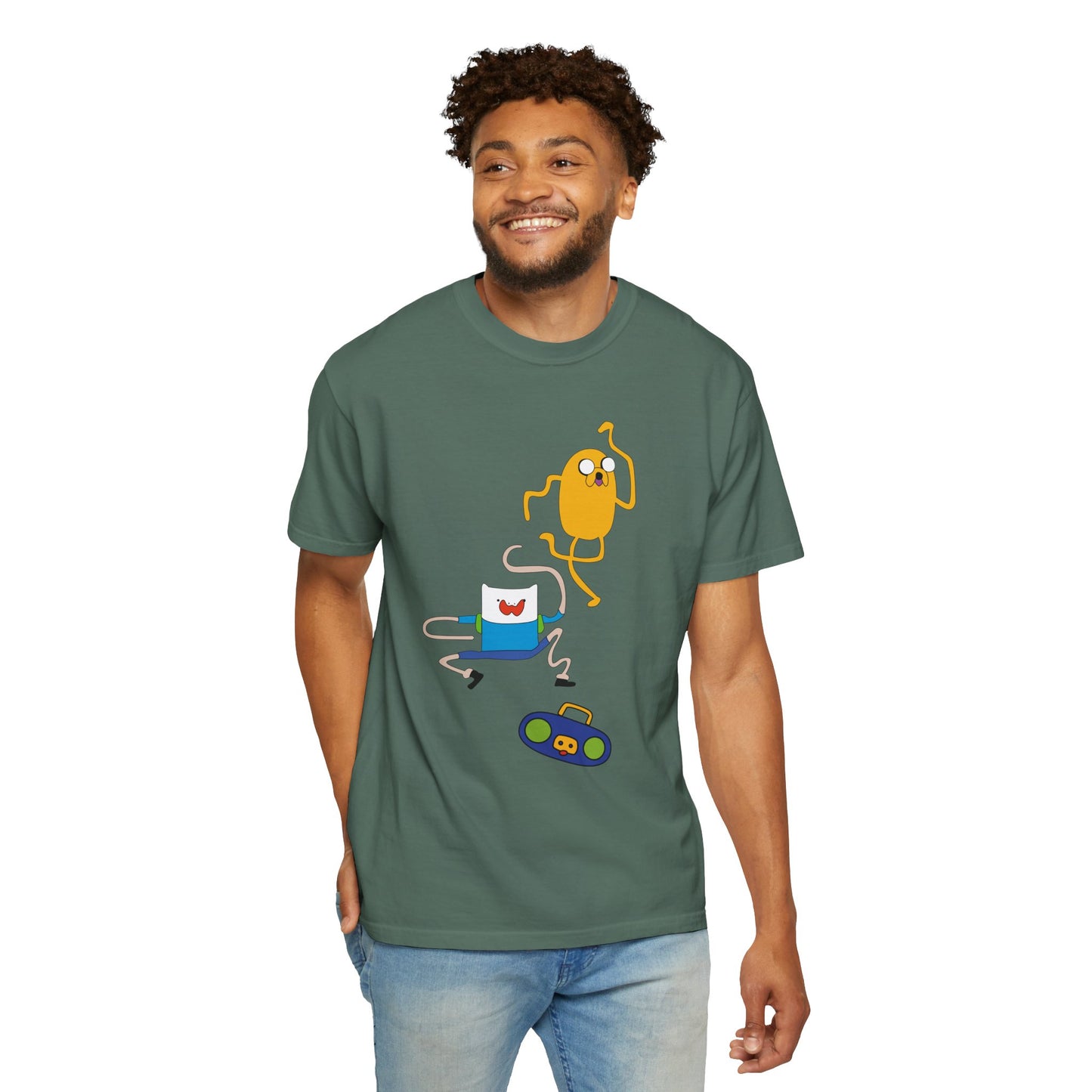 Adventure Time Dance Party T-Shirt — Jake & Radio Cartoon Tee