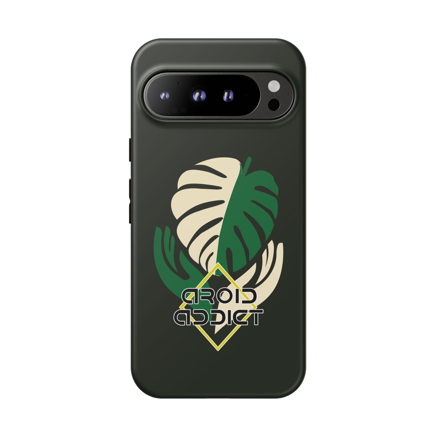 Phone Case — 'Droid Addict' Tropical Monstera Protective Case