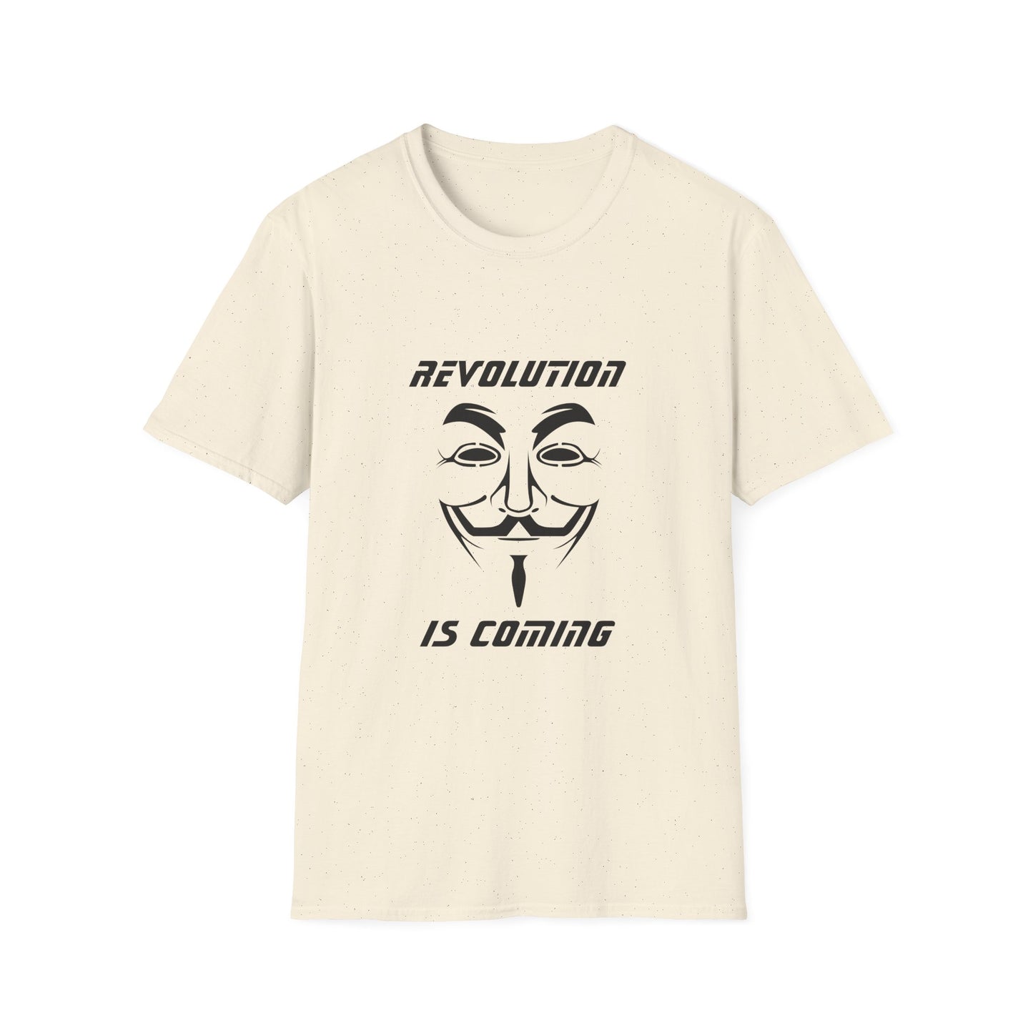 Revolution Is Coming T-Shirt — Guy Fawkes Mask Protest Tee