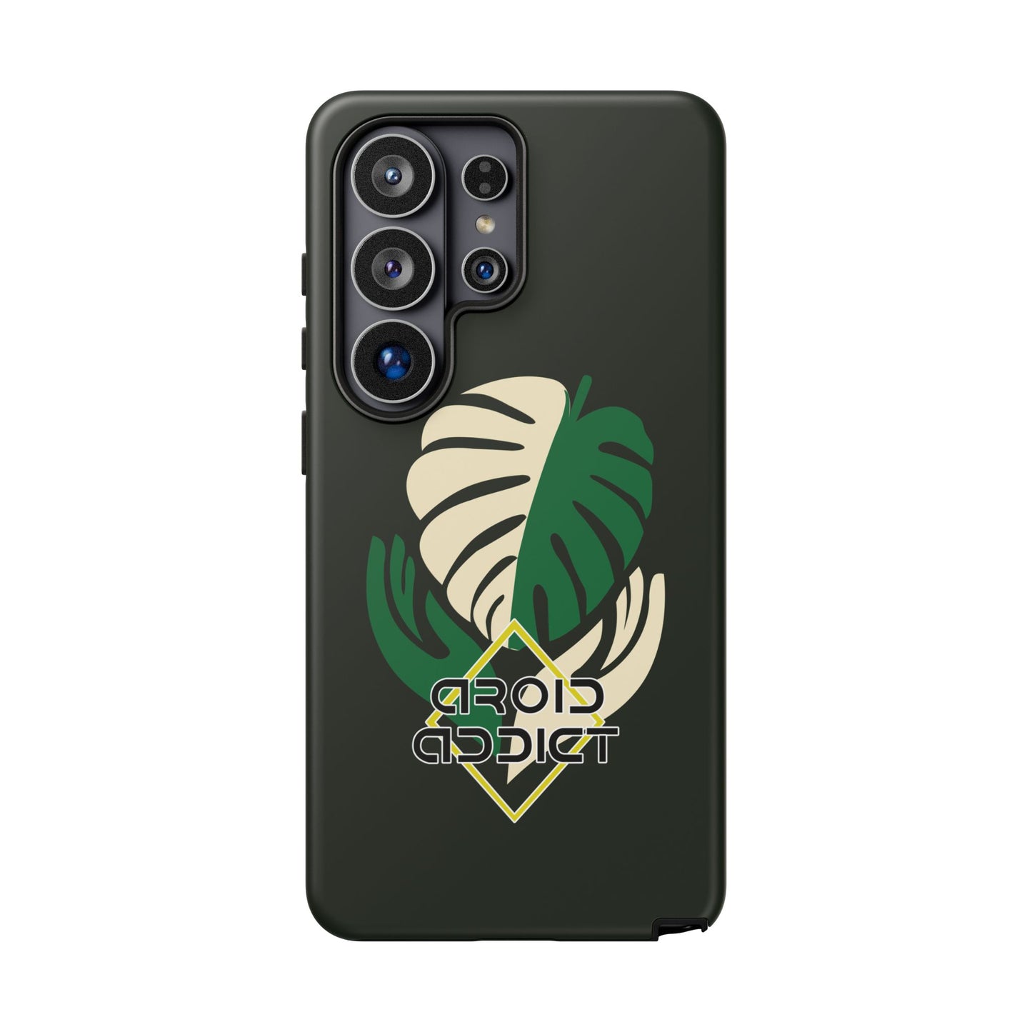 Phone Case — 'Droid Addict' Tropical Monstera Protective Case