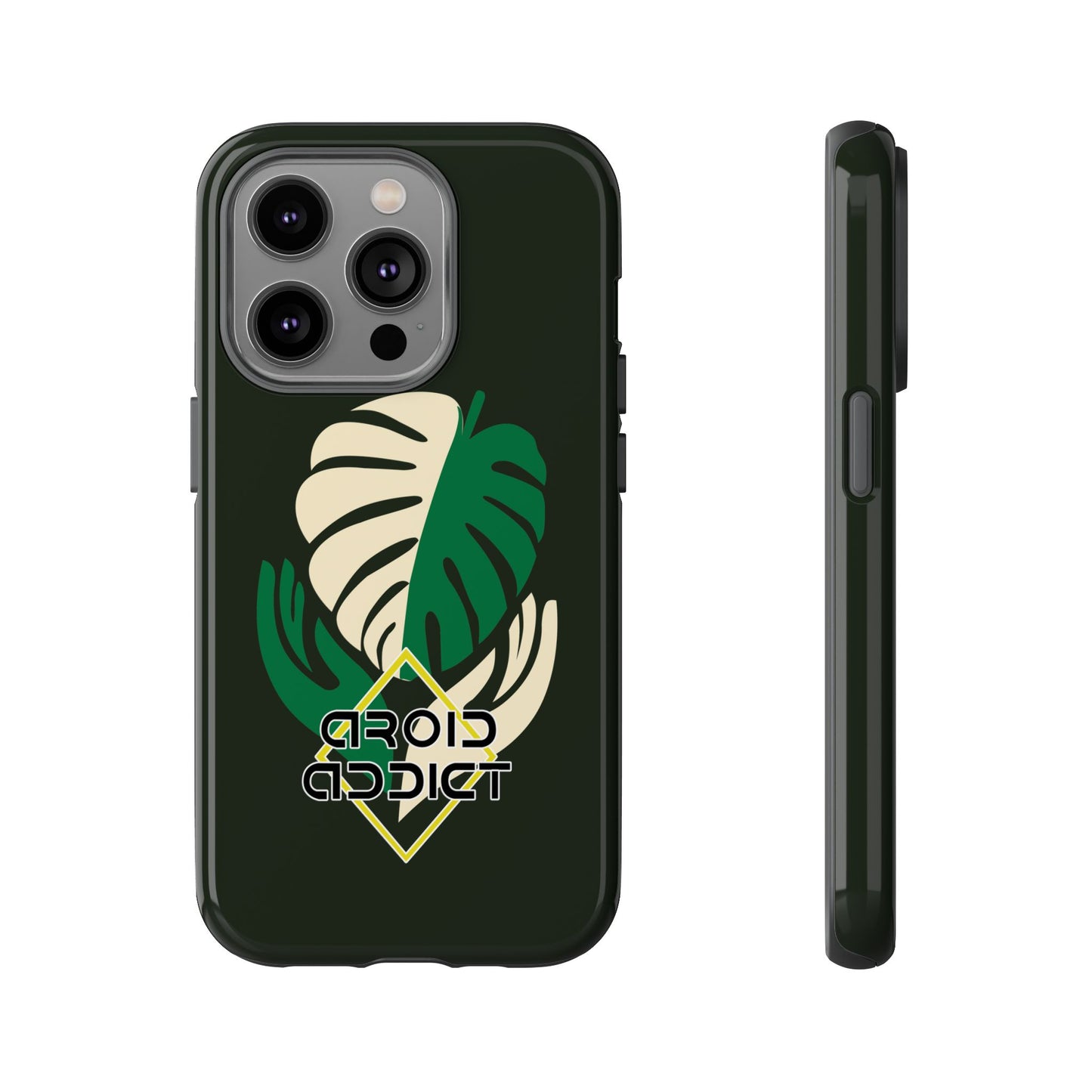 Phone Case — 'Droid Addict' Tropical Monstera Protective Case