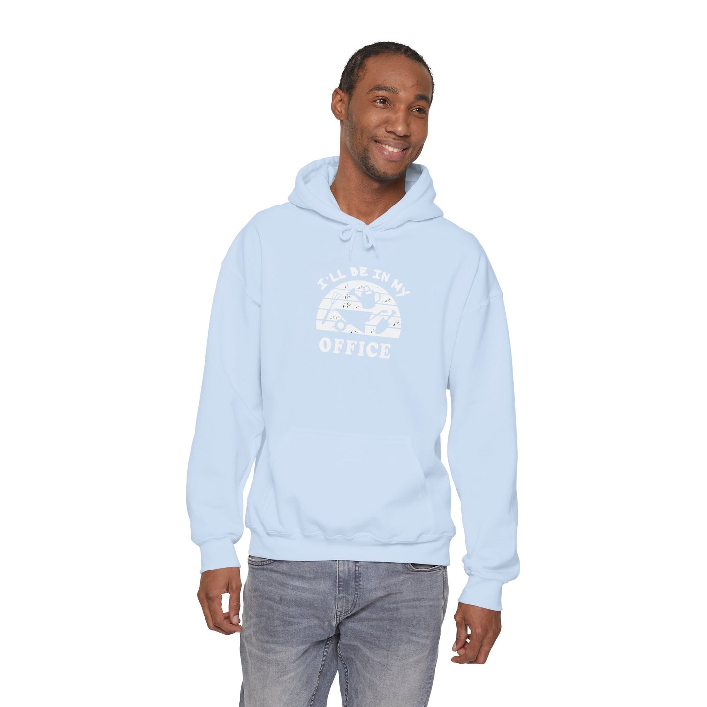 Hoodie — “I’ll Be In My Office” Cat Van Graphic Hoodie
