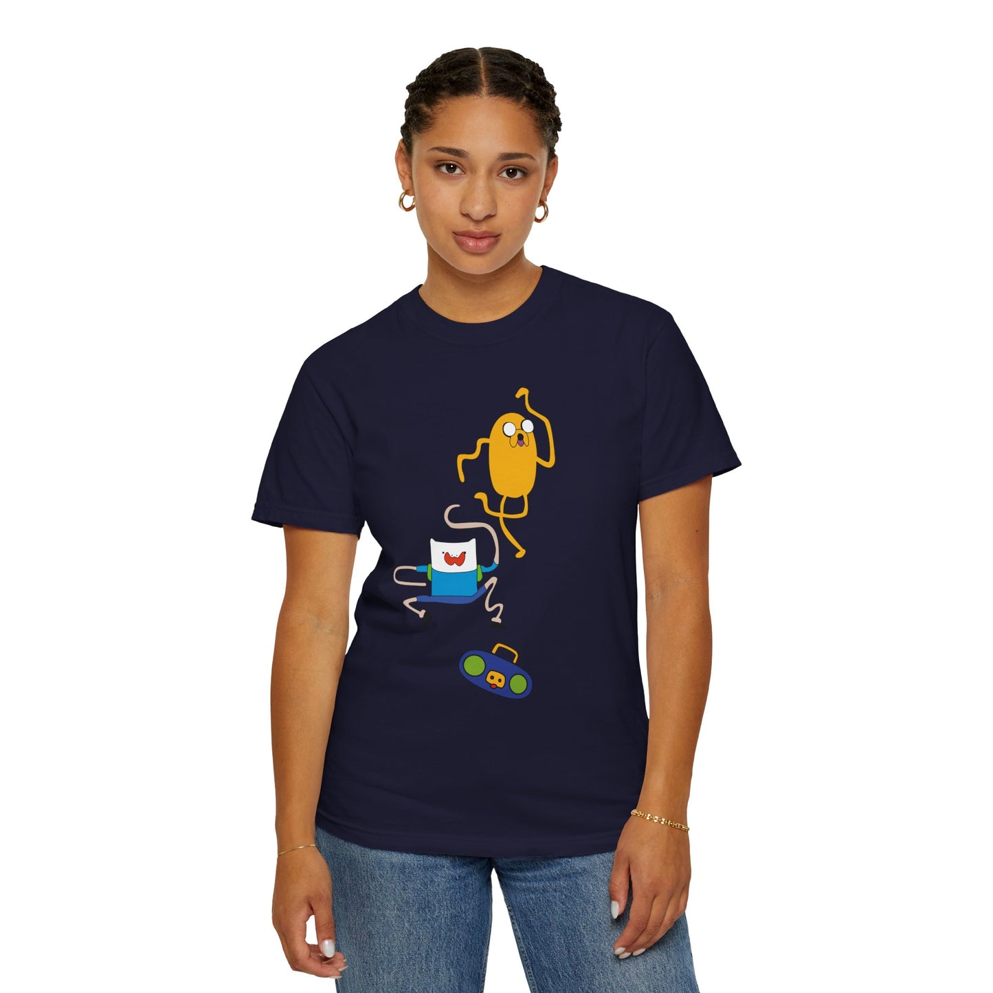 Adventure Time Dance Party T-Shirt — Jake & Radio Cartoon Tee