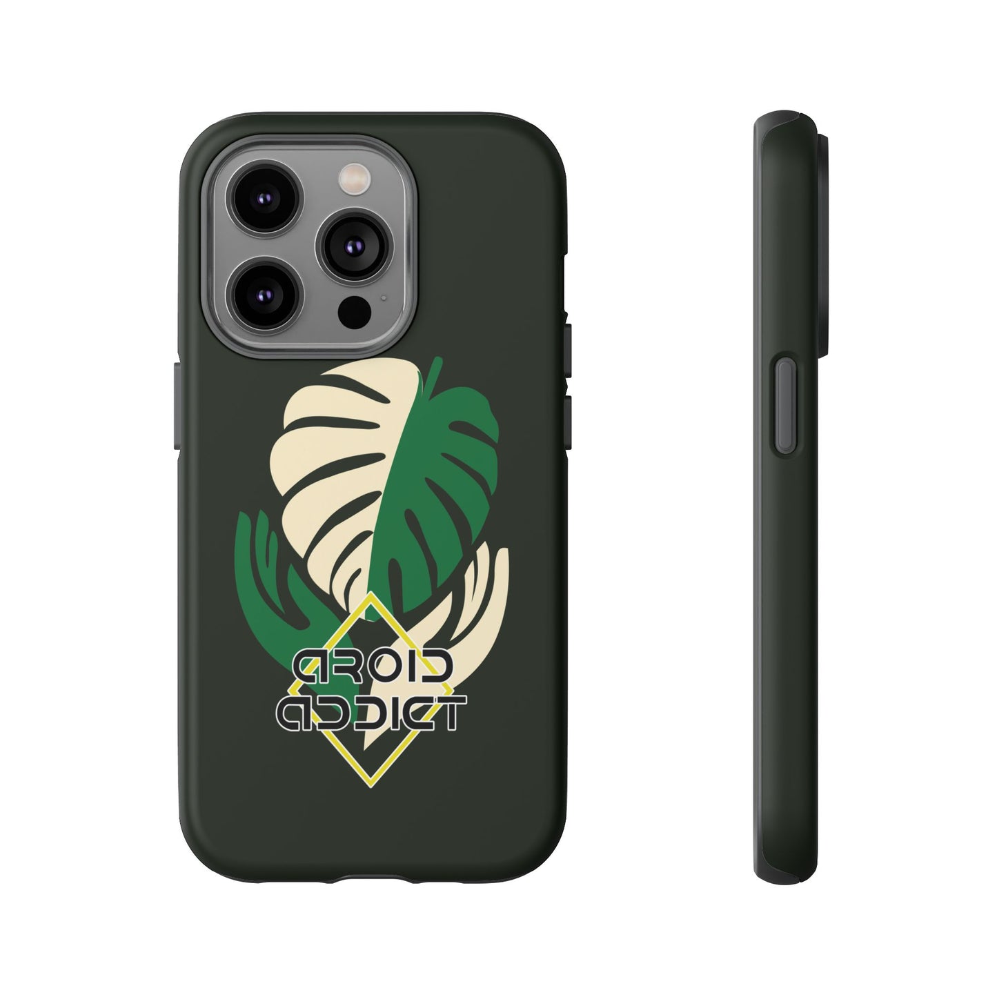Phone Case — 'Droid Addict' Tropical Monstera Protective Case