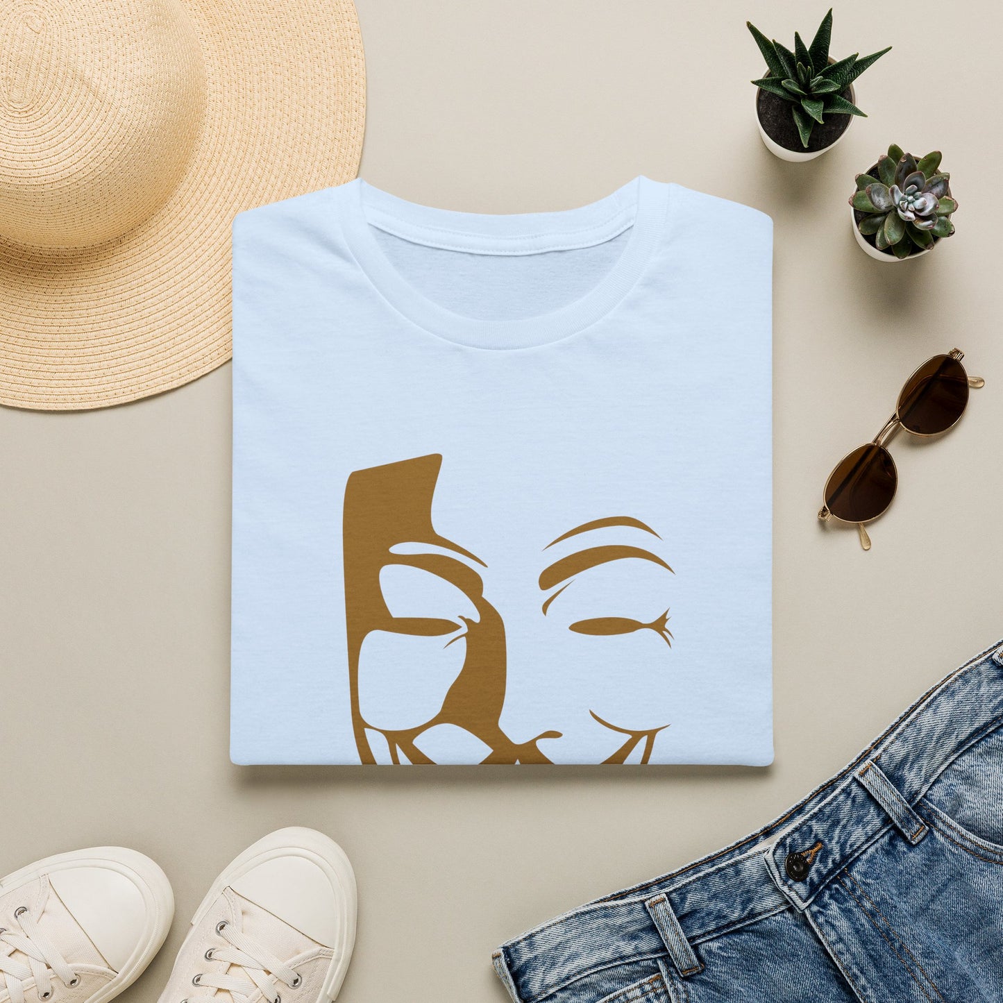 Guy Fawkes Mask T-Shirt — Anonymous/V for Vendetta Inspired Graphic Tee