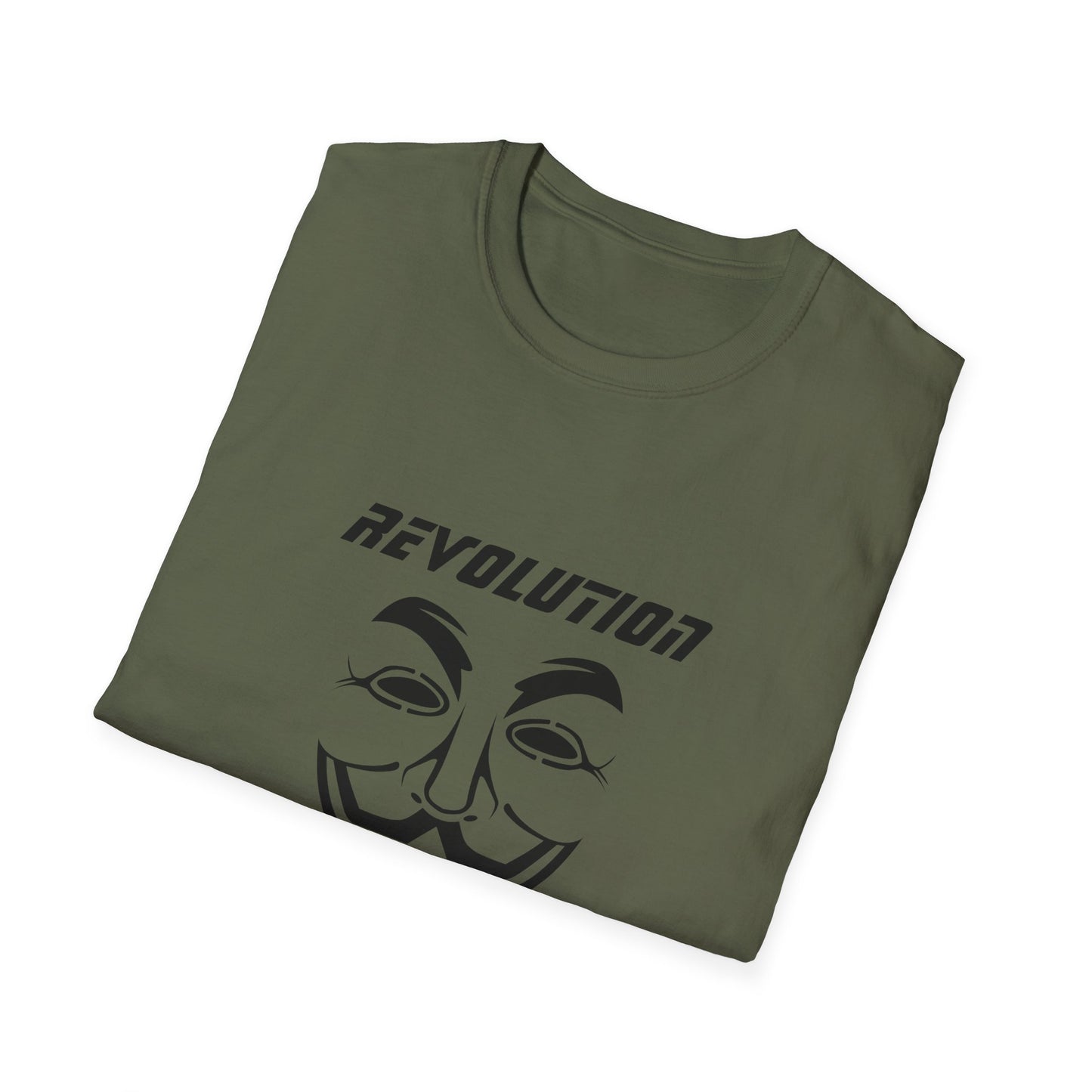 Revolution Is Coming T-Shirt — Guy Fawkes Mask Protest Tee