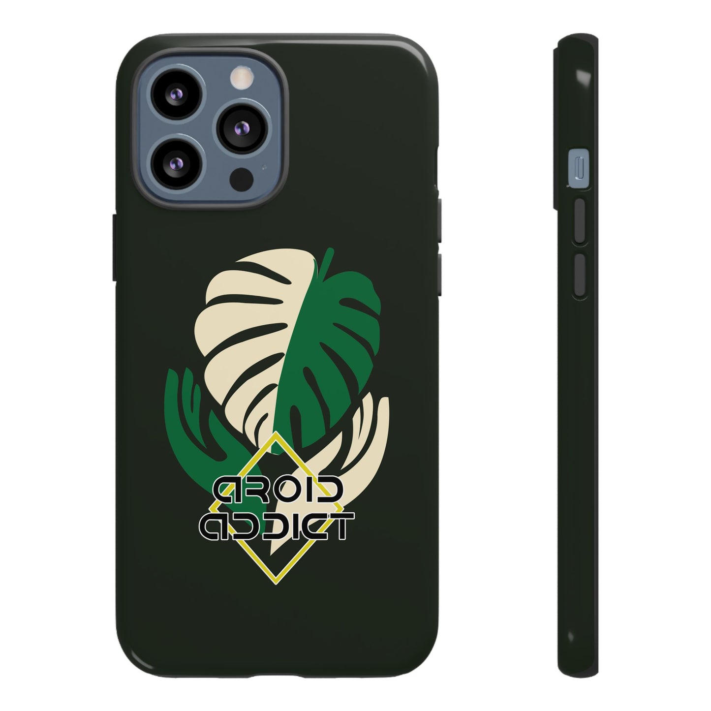 Phone Case — 'Droid Addict' Tropical Monstera Protective Case