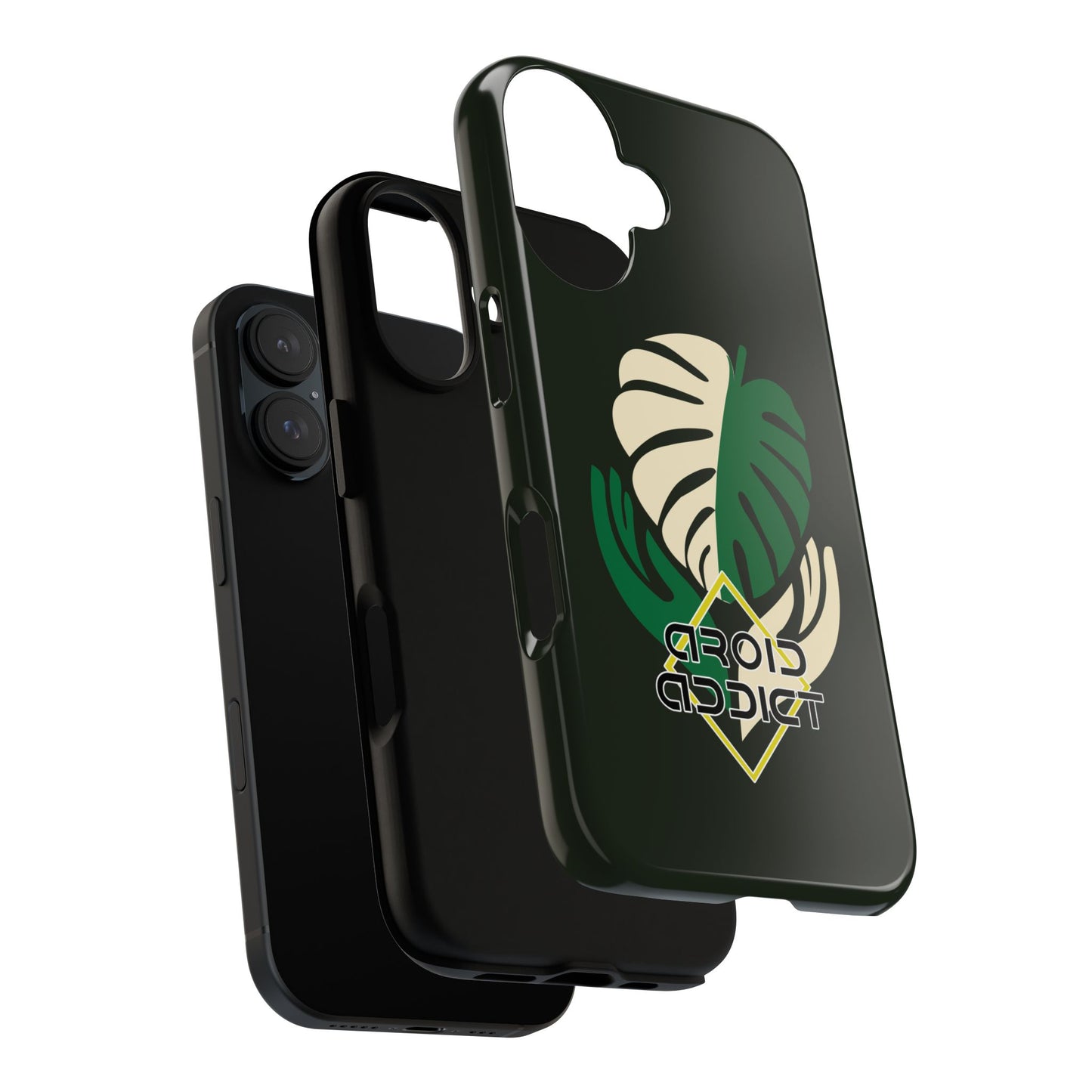 Phone Case — 'Droid Addict' Tropical Monstera Protective Case