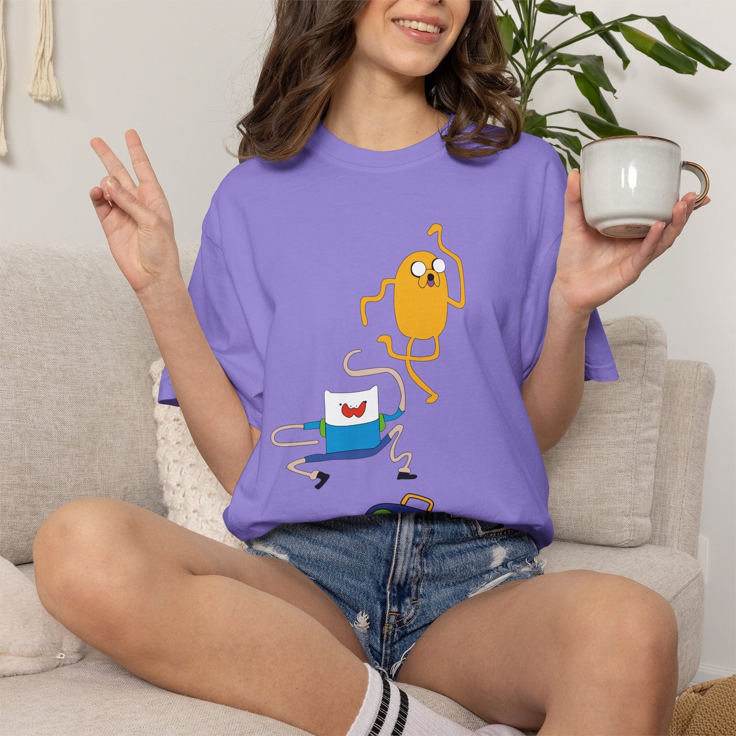 Adventure Time Dance Party T-Shirt — Jake & Radio Cartoon Tee