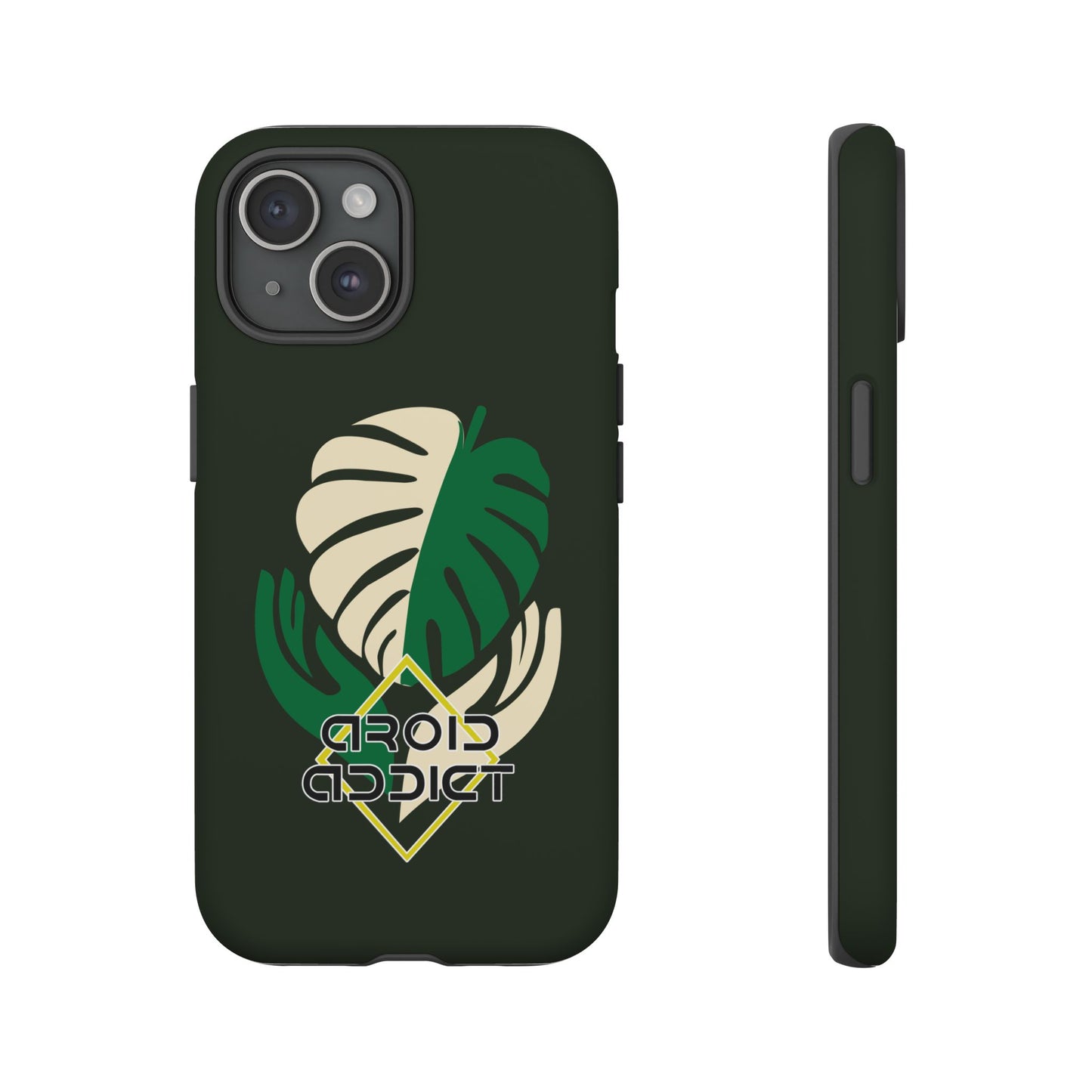 Phone Case — 'Droid Addict' Tropical Monstera Protective Case